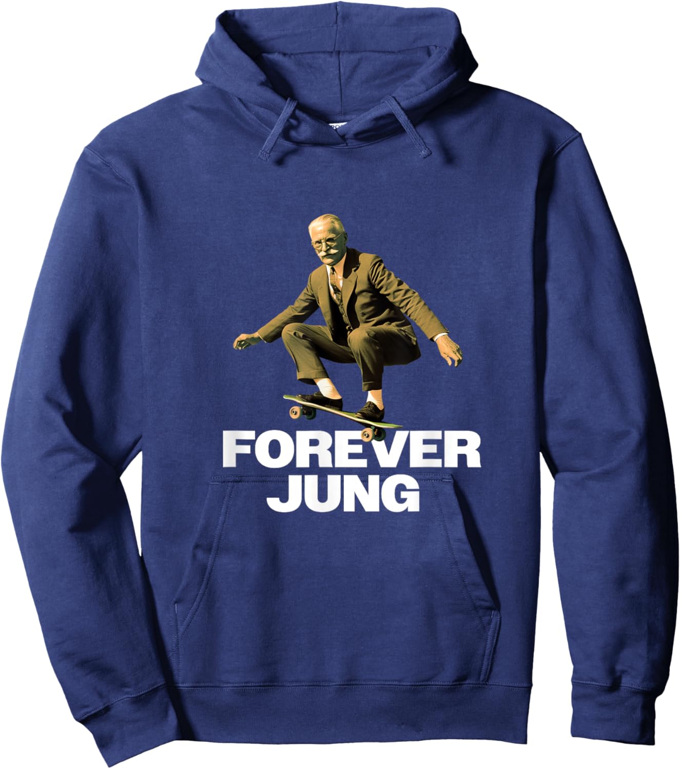 Forever Jung - Funny Psychoanalyst Design Hoodie - Hoodie | Navy