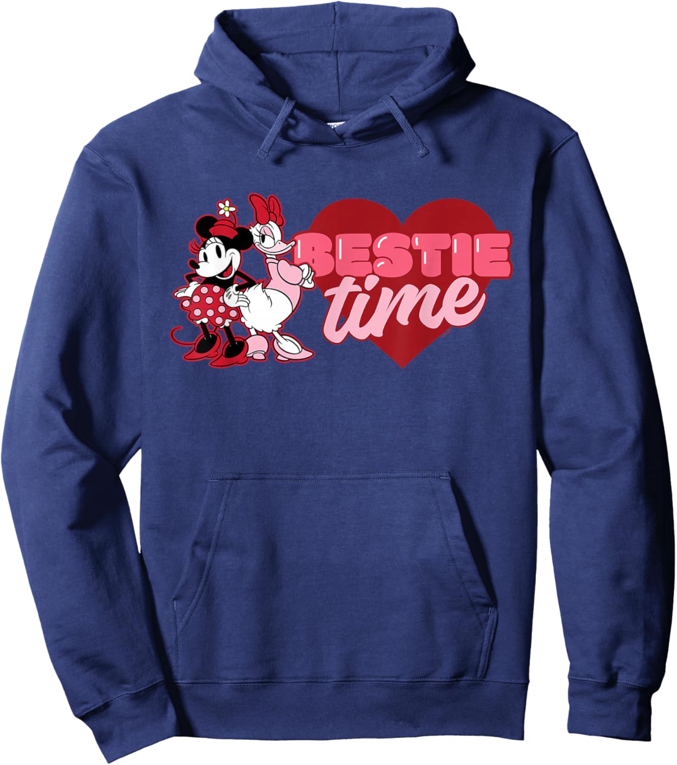 Disney Minnie & Daisy Valentine’s Day Bestie Time Matching Hoodie - Hoodie | Navy