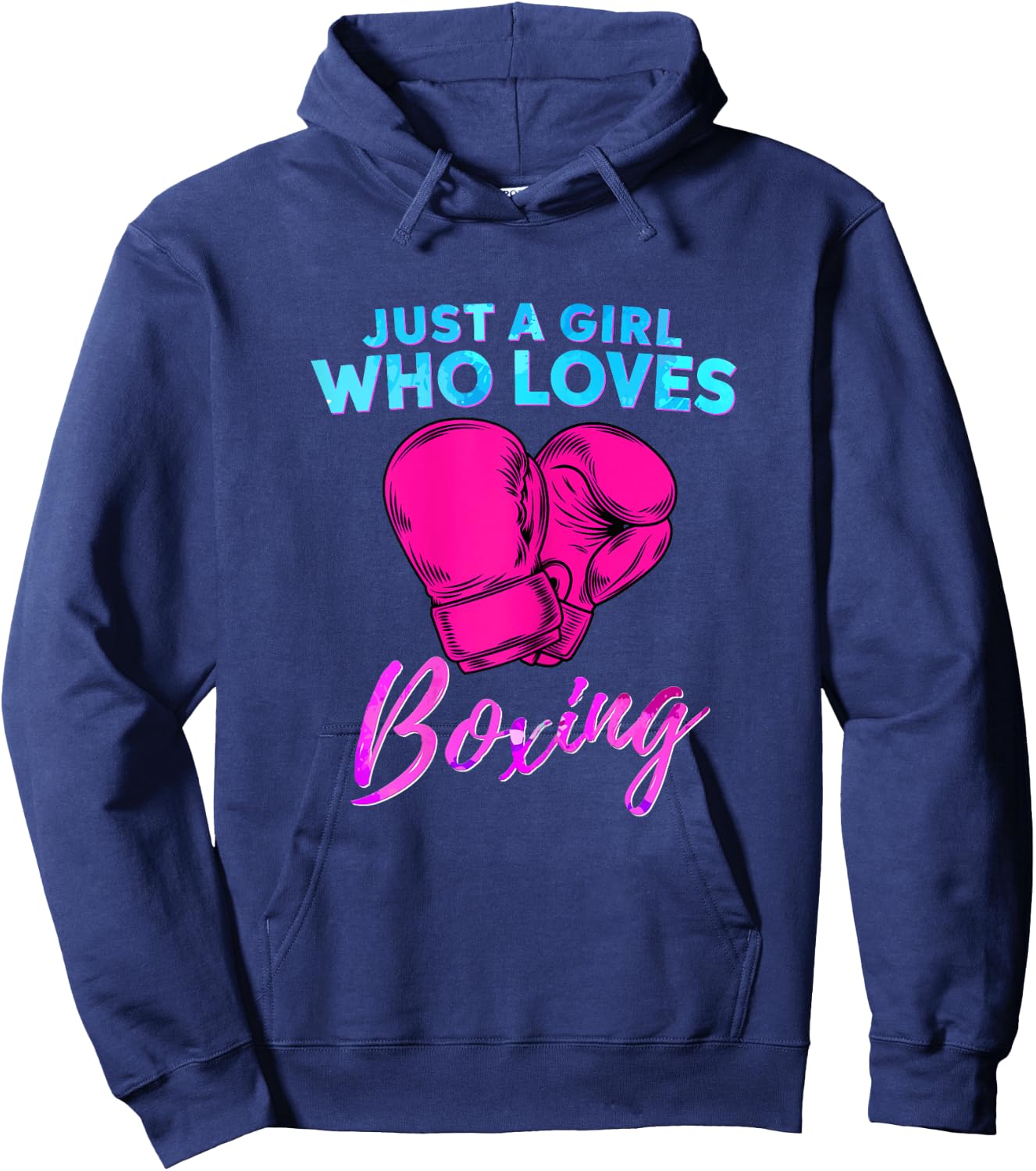 Just a Girl Who Loves Boxing Girls Boxing Gift Hoodie - Hoodie | Navy