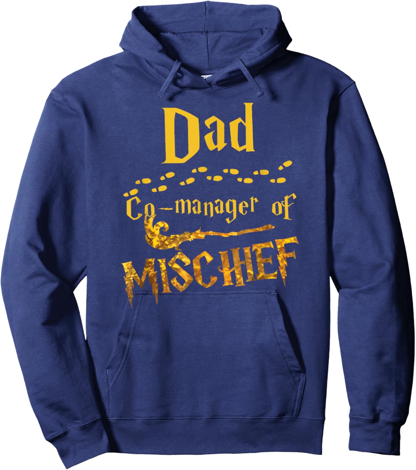 Magical Dad Manager of Mischief Birthday Family Matching Hoodie - Hoodie | Navy