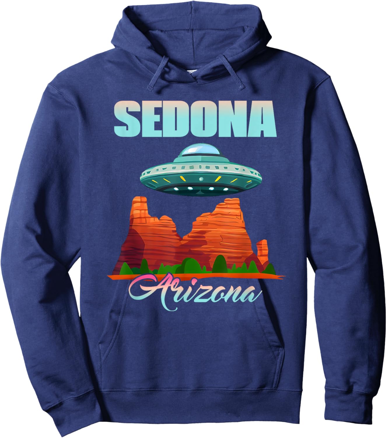 Mystical Sedona UFO in Sedona Arizona Hoodie - Hoodie | Navy