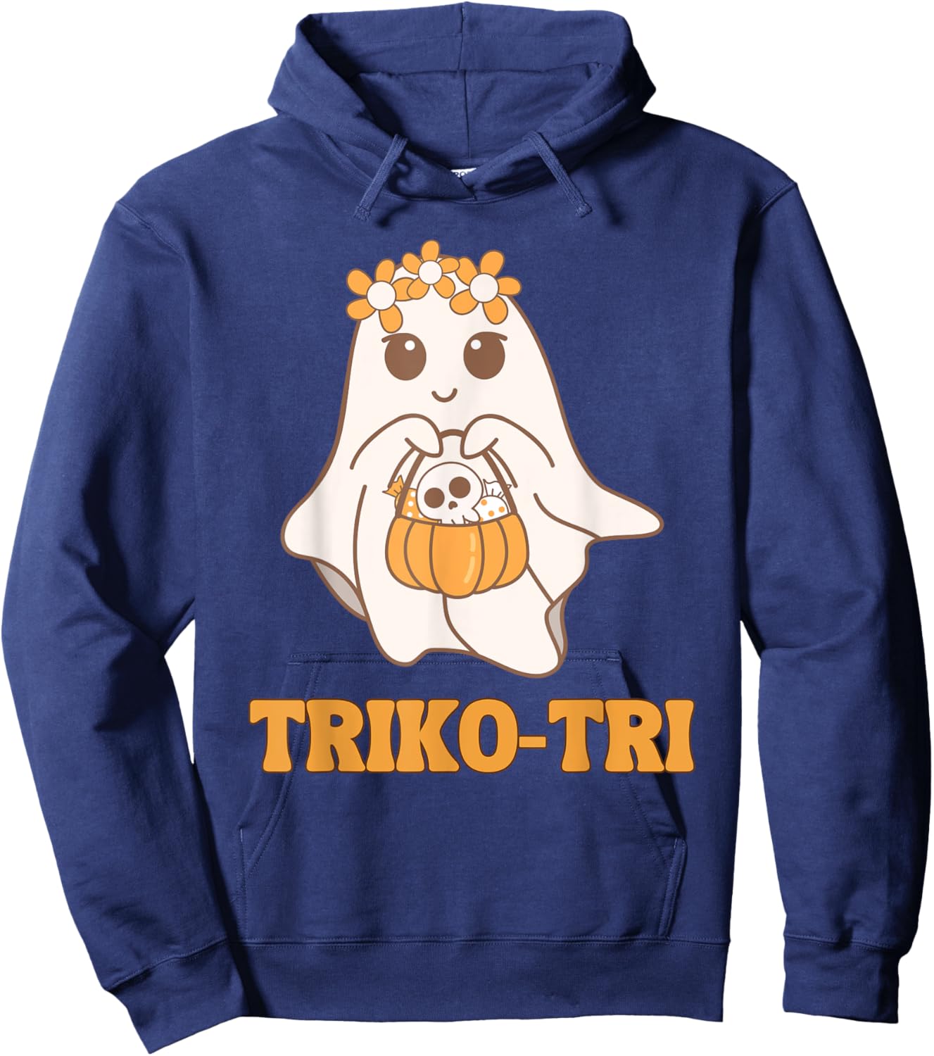 Triko Tri Funny Spanish Halloween Trick or Treat Humor Hoodie - Hoodie | Navy