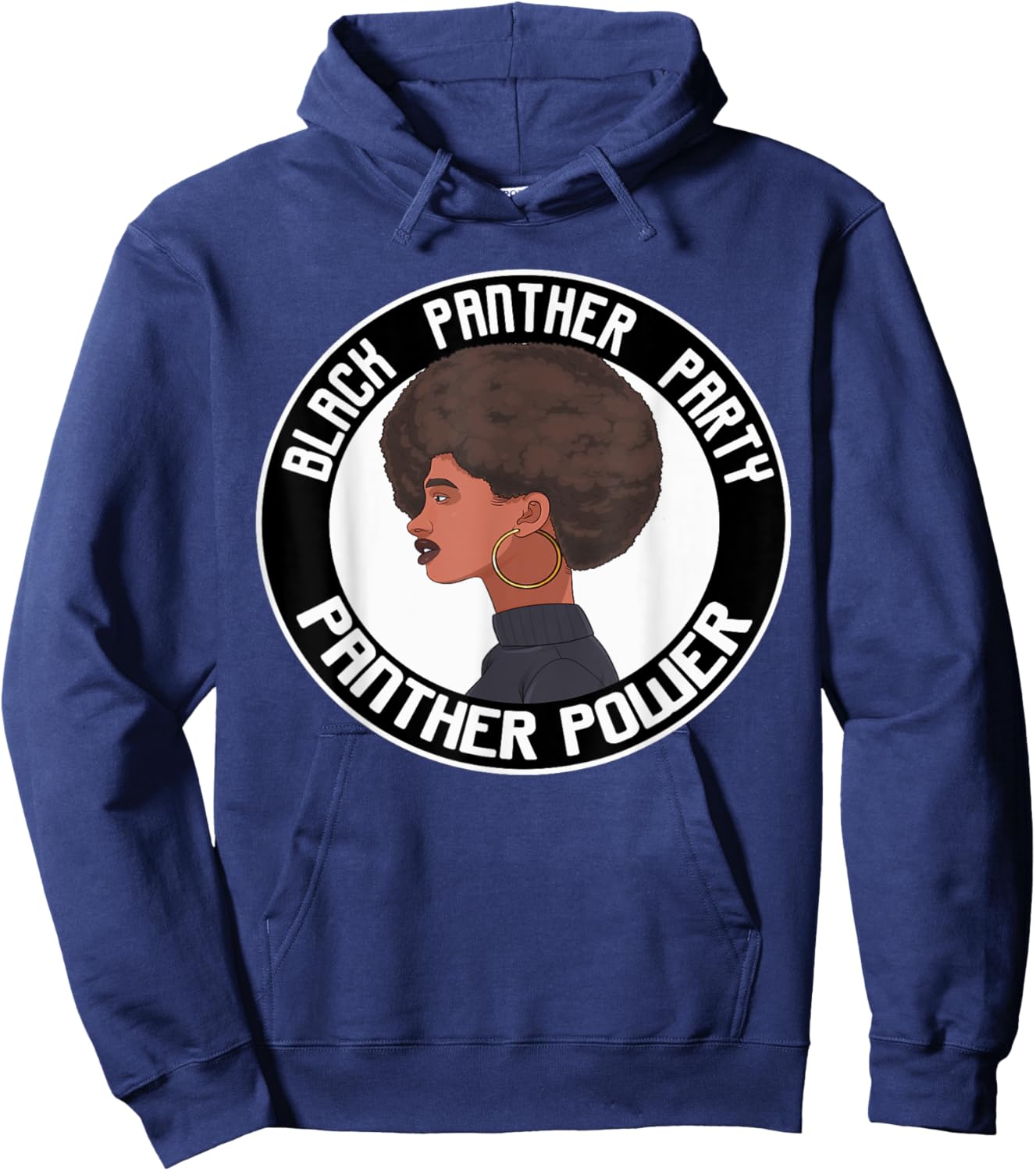 Black History Panther Party Power Logo Afro Hair 1966 Hoodie - Hoodie | Navy