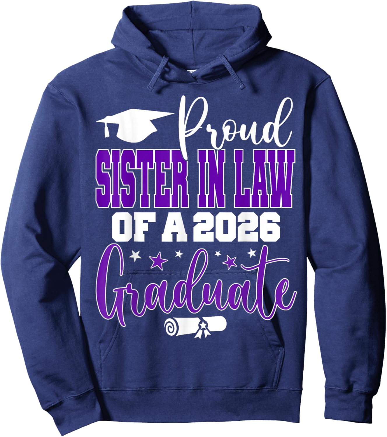 Senior 2026 Proud Sister-in-Law of A Class of 2026 Graduate Hoodie - Hoodie | Navy
