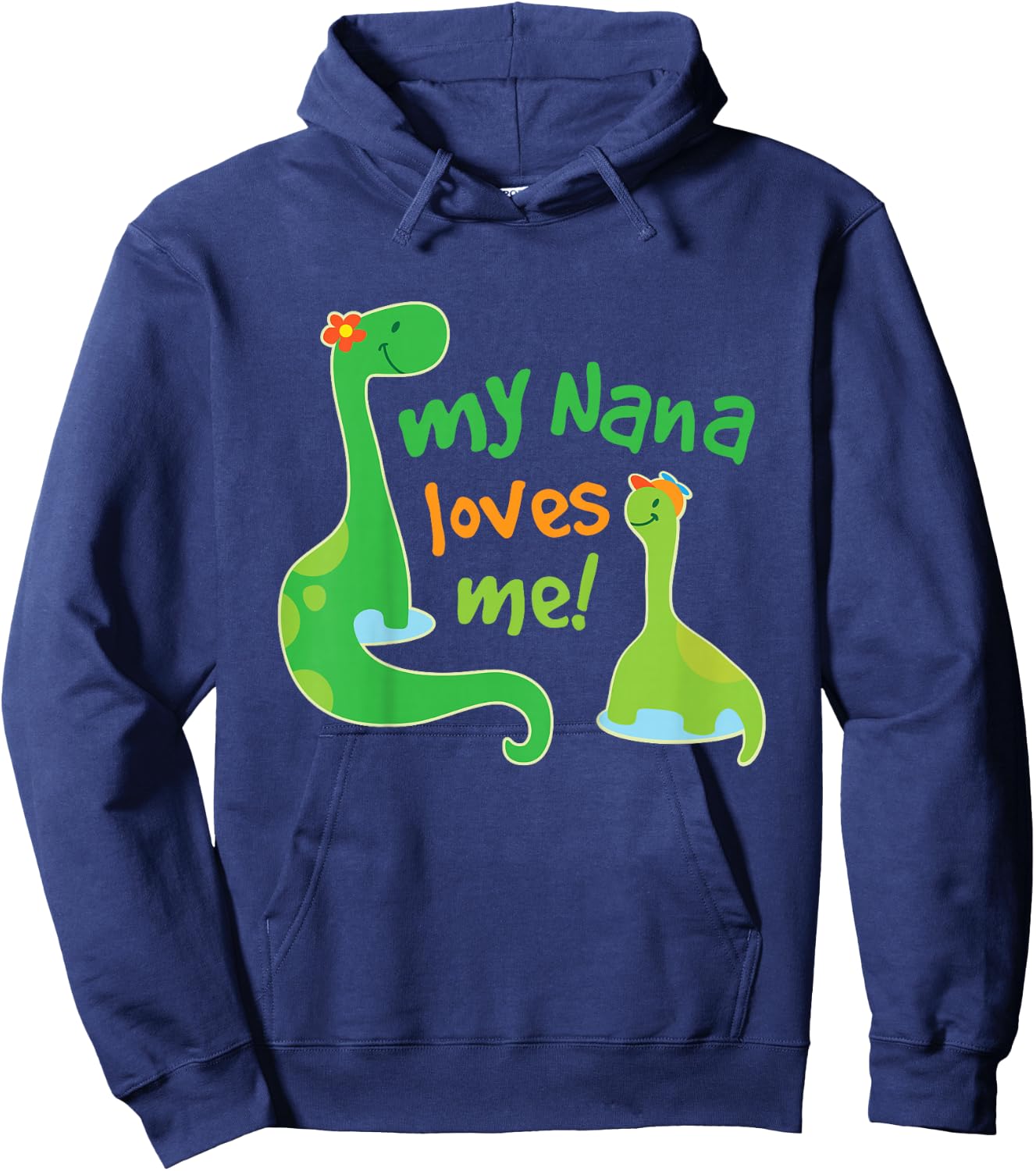 Kids Nana Loves Me Grandson Hoodie - Hoodie | Navy