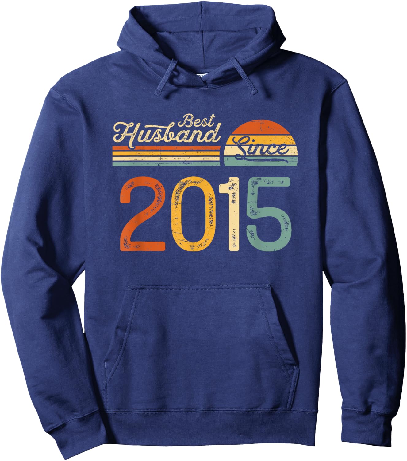 10th wedding anniversary 10 years - Best Husband Since 2015 Hoodie - Hoodie | Navy