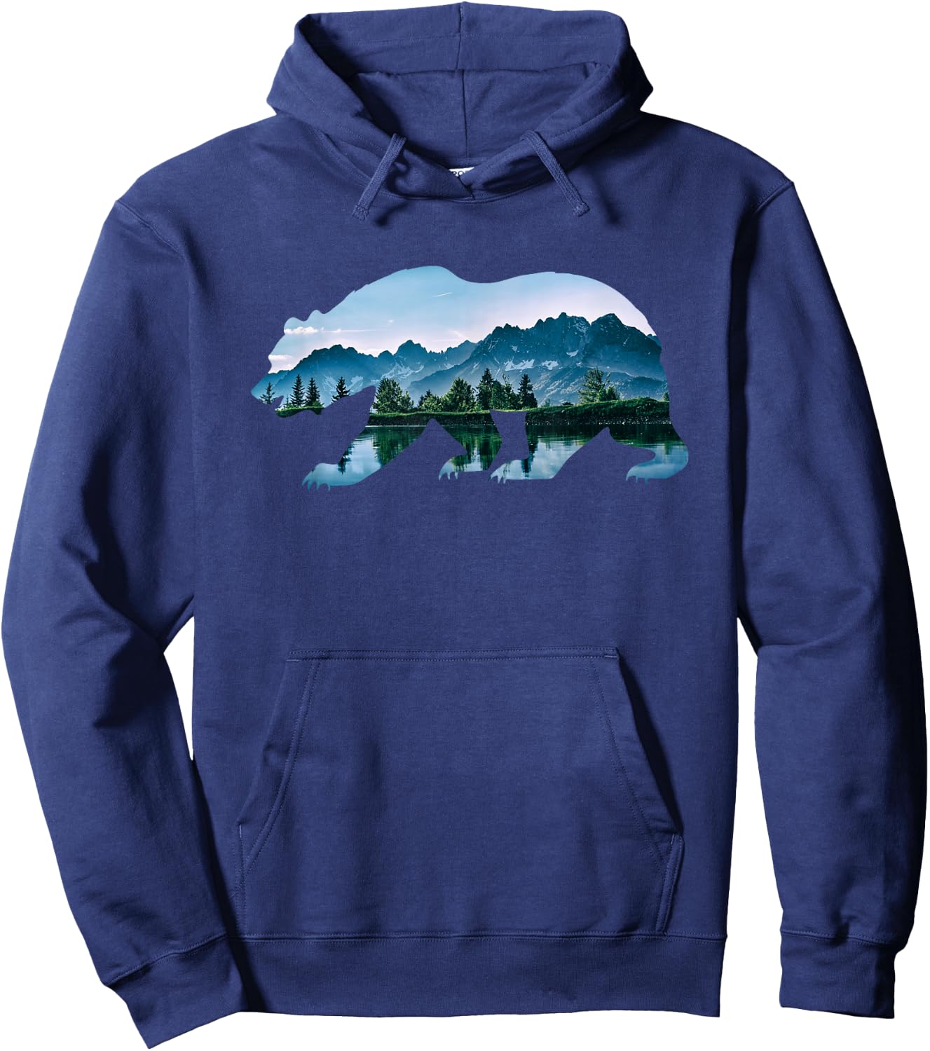 Bear Vintage National Park Bear Wildlife Mountains Hoodie - Hoodie | Navy
