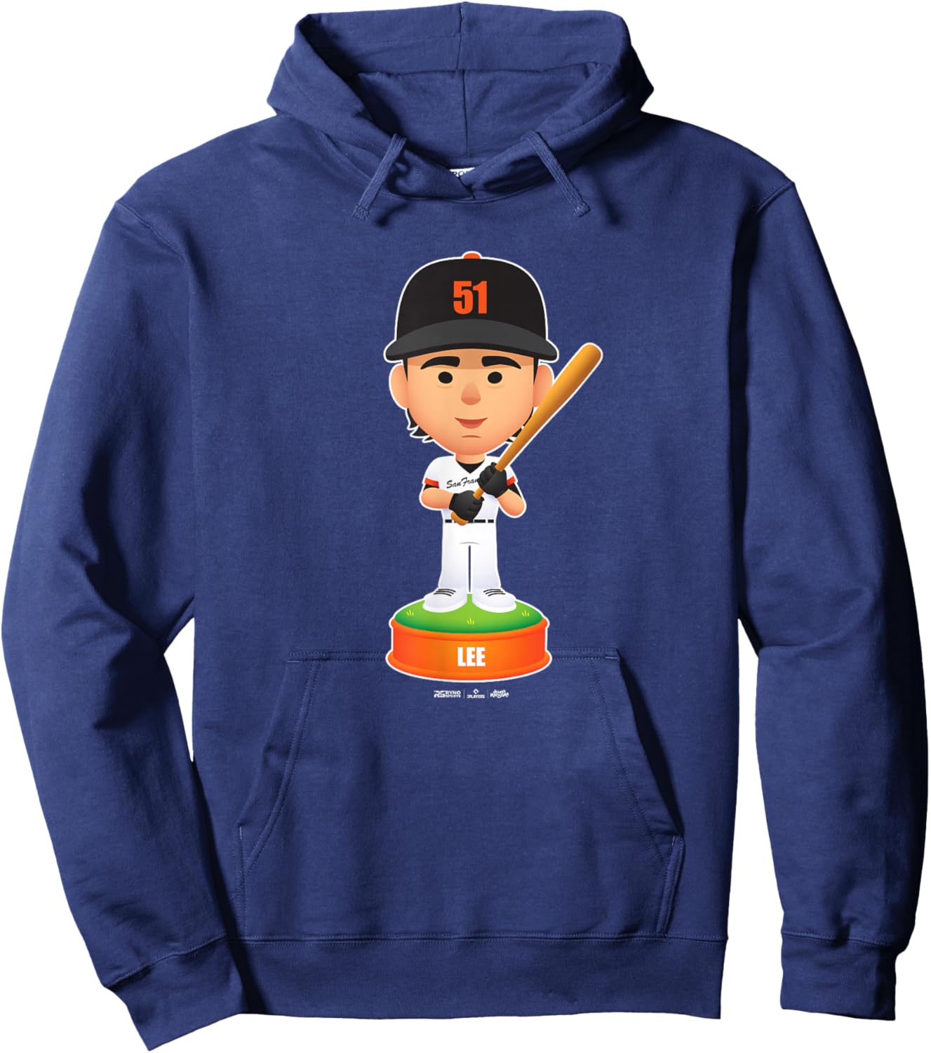 Jung Hoo Lee San Francisco Baseball Bobblehead MLBPA Hoodie - Hoodie | Navy