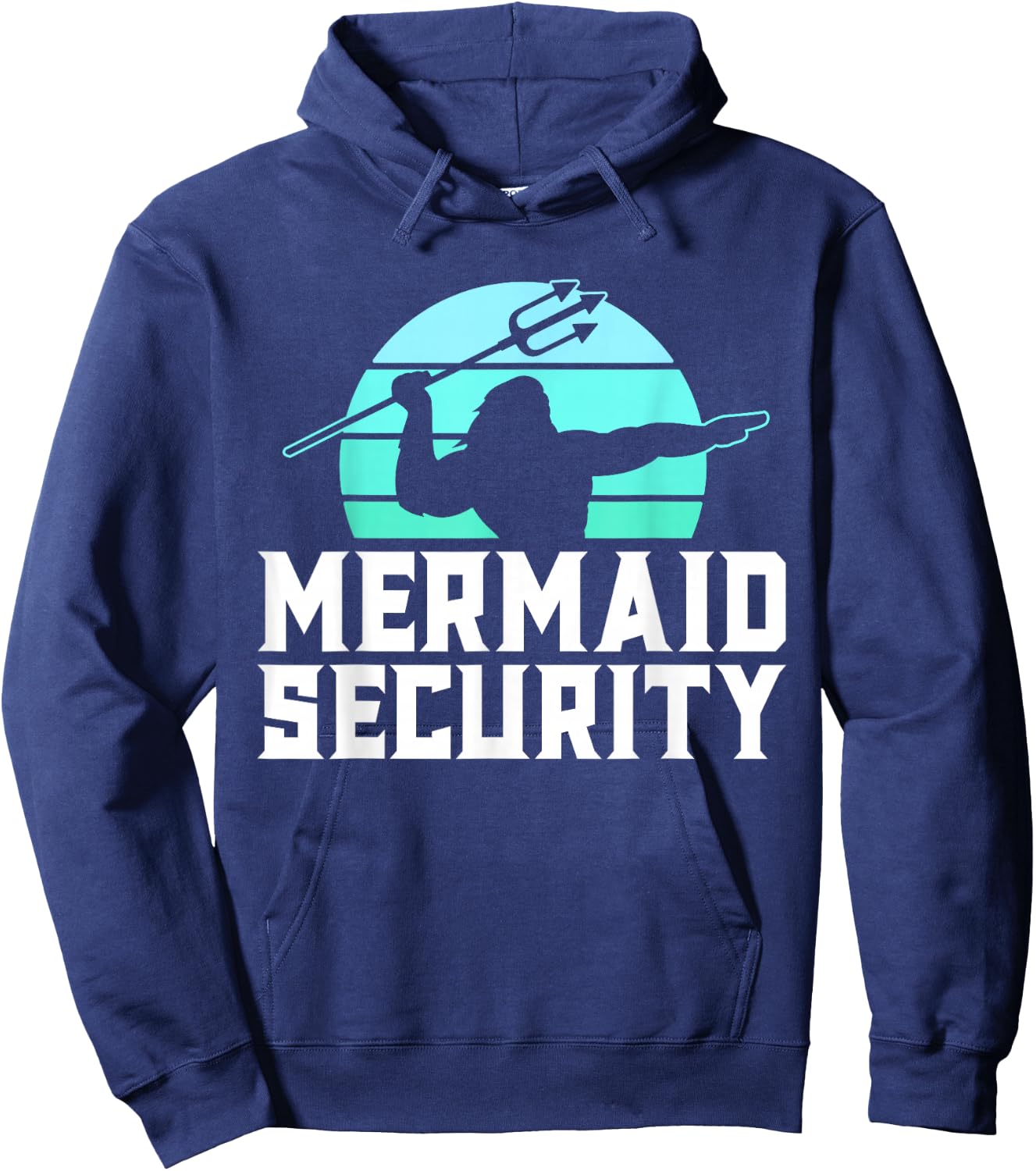 Mermaid Security Shirt Boys Swimmer Dad Merdad Trident Hoodie - Hoodie | Navy