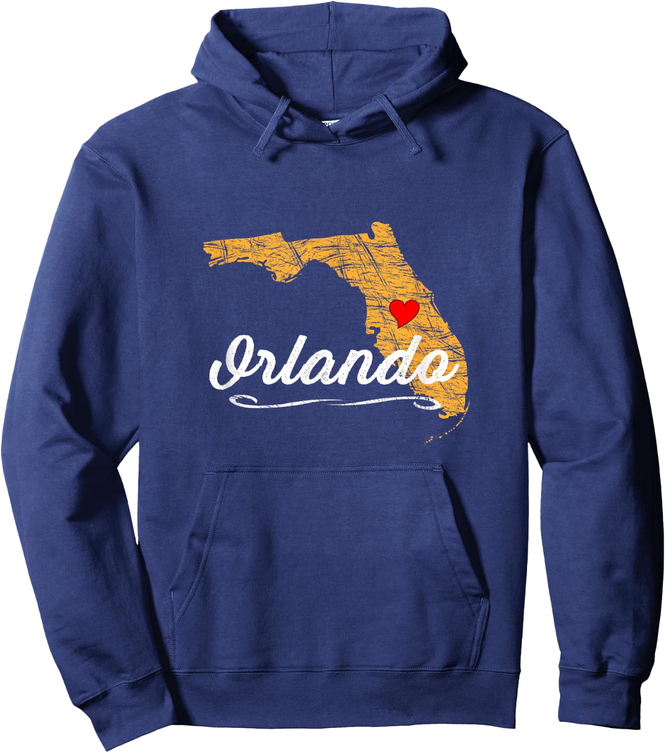 City of ORLANDO FLORIDA | Vacation Souvenir - Merch -Graphic Hoodie - Hoodie | Navy
