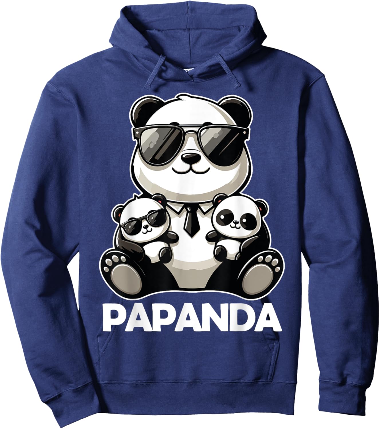 Funny Dad Papa Quotes for Father's Day Father Panda Papanda Hoodie - Hoodie | Navy