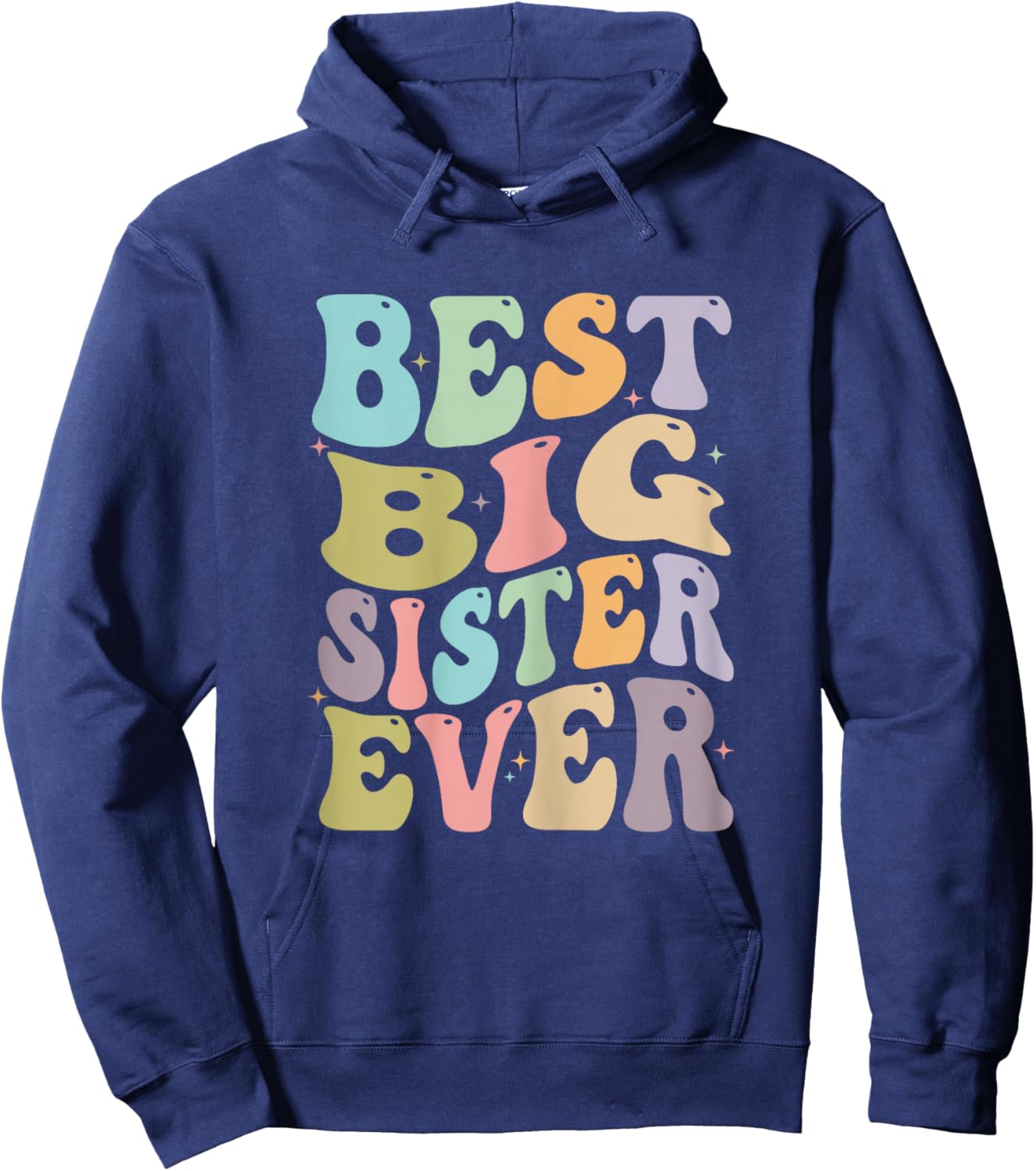 Youth Best Big Sister Ever girl's baby announcement idea Hoodie - Hoodie | Navy