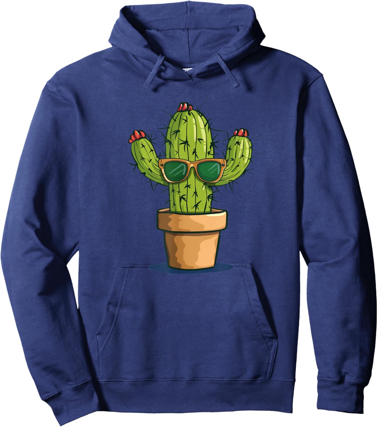 Funny Cactus with Sunglasses Costume for Kids and Adults Hoodie - Hoodie | Navy