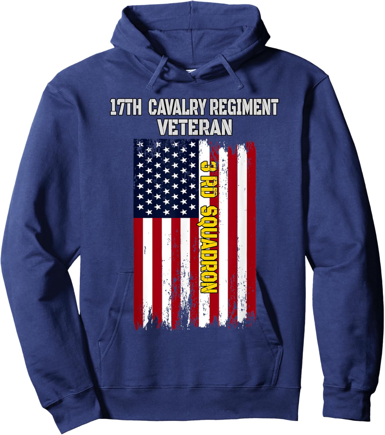3rd Squadron 17th Cavalry Regiment Veterans Father Grandpa Hoodie - Hoodie | Navy