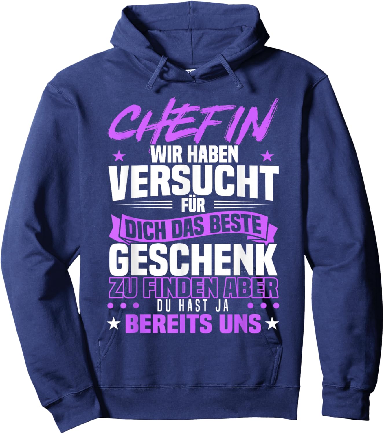 Beste Chefin Abschied Geburtstag Mitarbeiter Spruch Lustig Hoodie - Hoodie | Navy