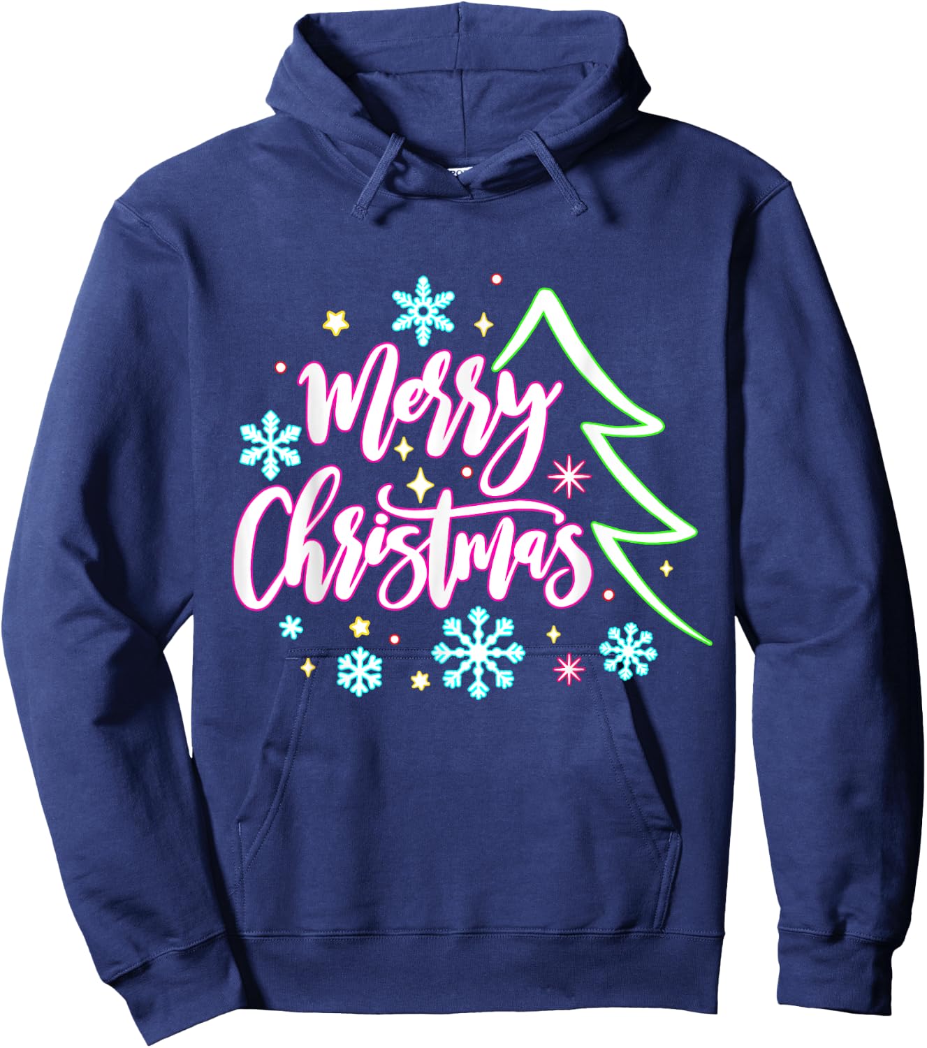 Merry Christmas And Bright Christmas Xmas Women Men Family Hoodie - Hoodie | Navy