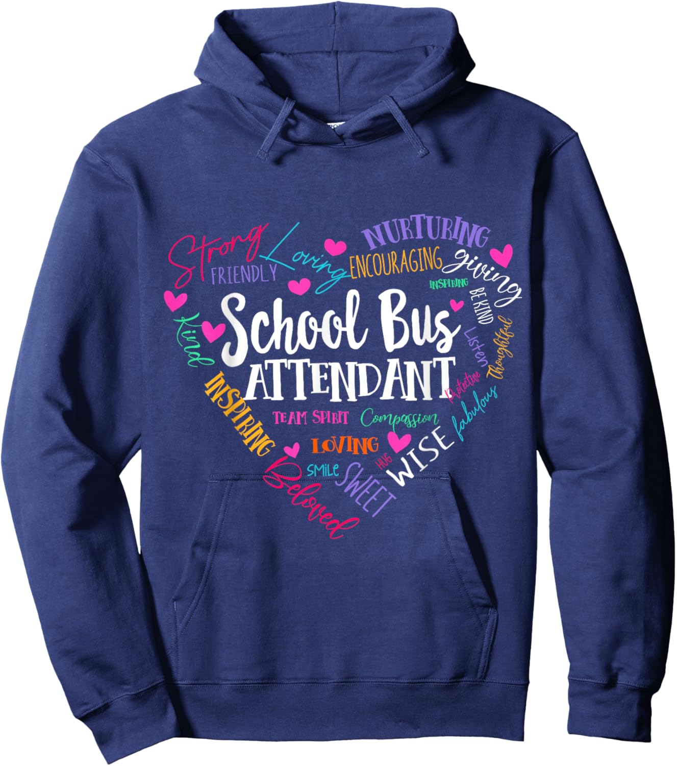 School Bus Attendant Squad Back-to-School Matching Group Hoodie - Hoodie | Navy