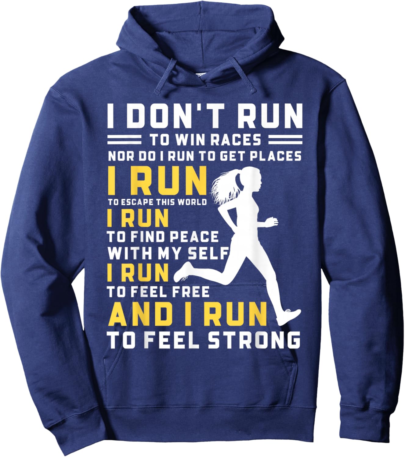 I Don't Run To Win Races Funny Running Women Runners Hoodie - Hoodie | Navy