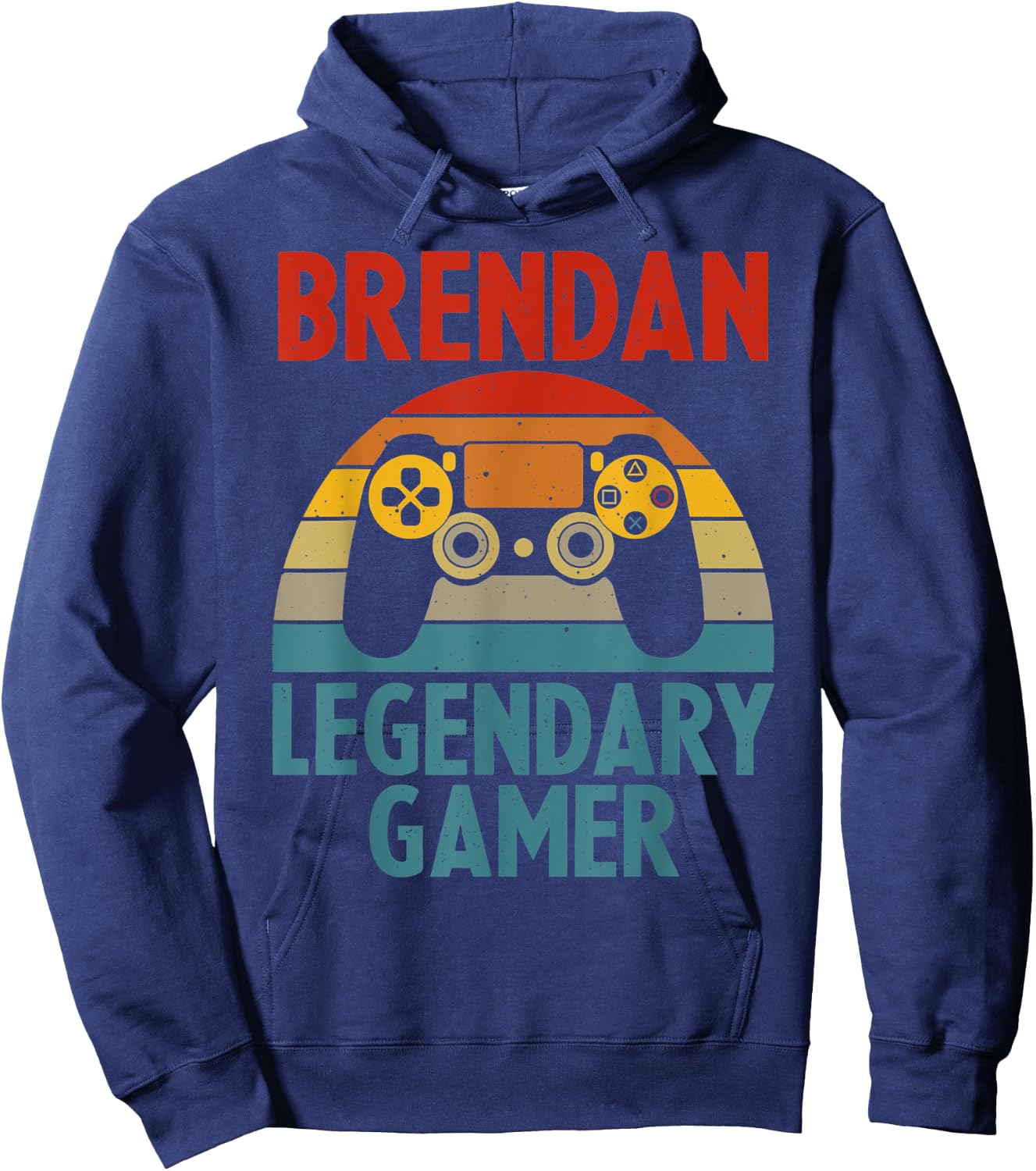 BRENDAN Gift Name Personalized Funny Gaming Geek Birthday Hoodie - Hoodie | Navy