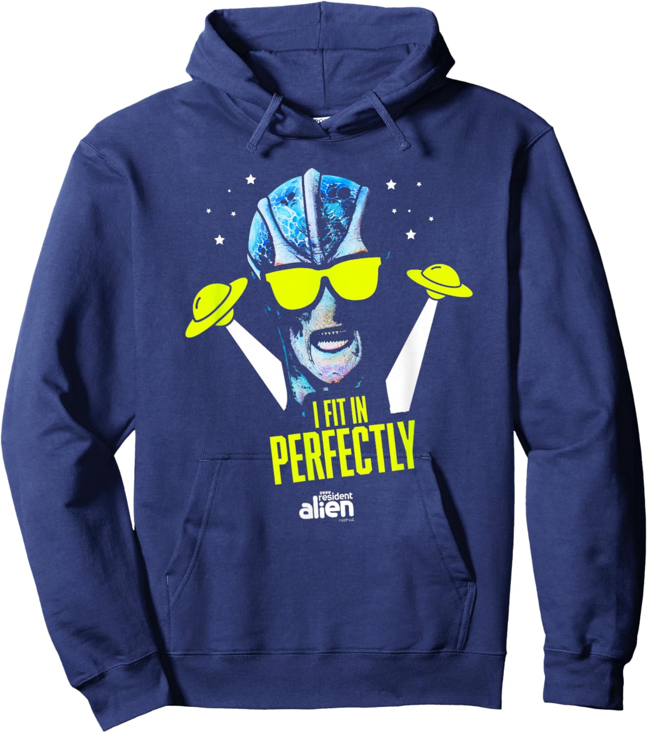 Resident Alien I Fit In Perfectly - Officially Licensed Hoodie - Hoodie | Navy
