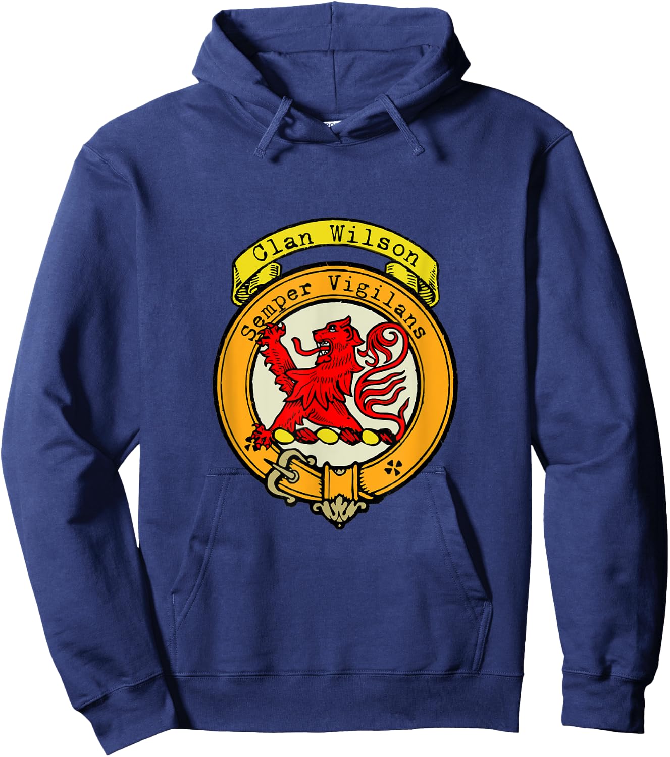 Clan Wilson Scottish Crest Hoodie - Hoodie | Navy