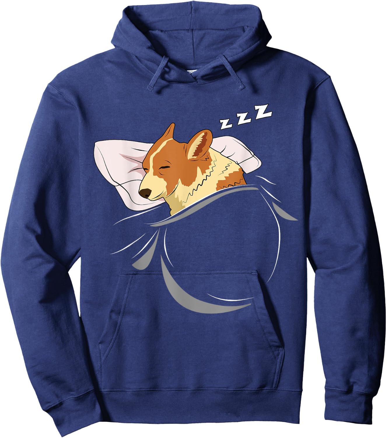 Corgi Sleeping Animal Pajamas Nap PJs Outfit Gift Corgi Hoodie - Hoodie | Navy