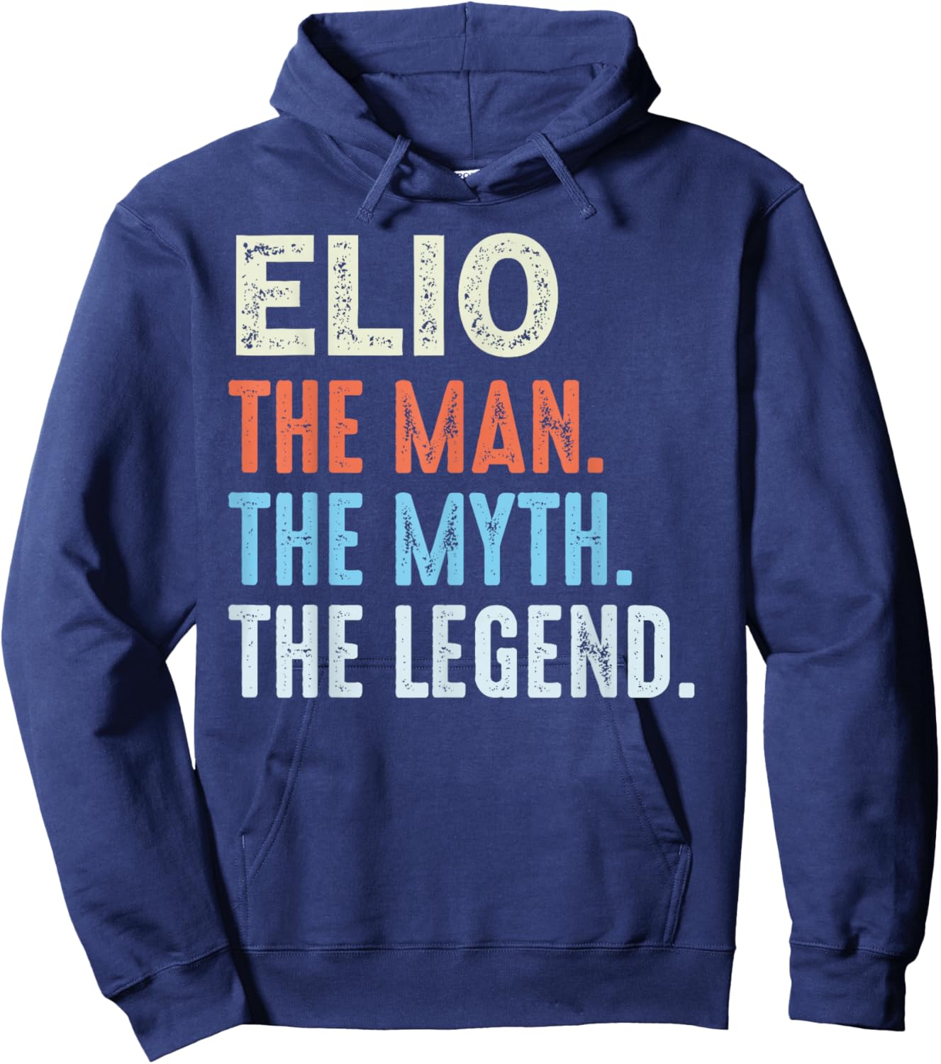 ELIO The Legend Name Personalized Cute Idea Men Vintage ELIO Hoodie - Hoodie | Navy