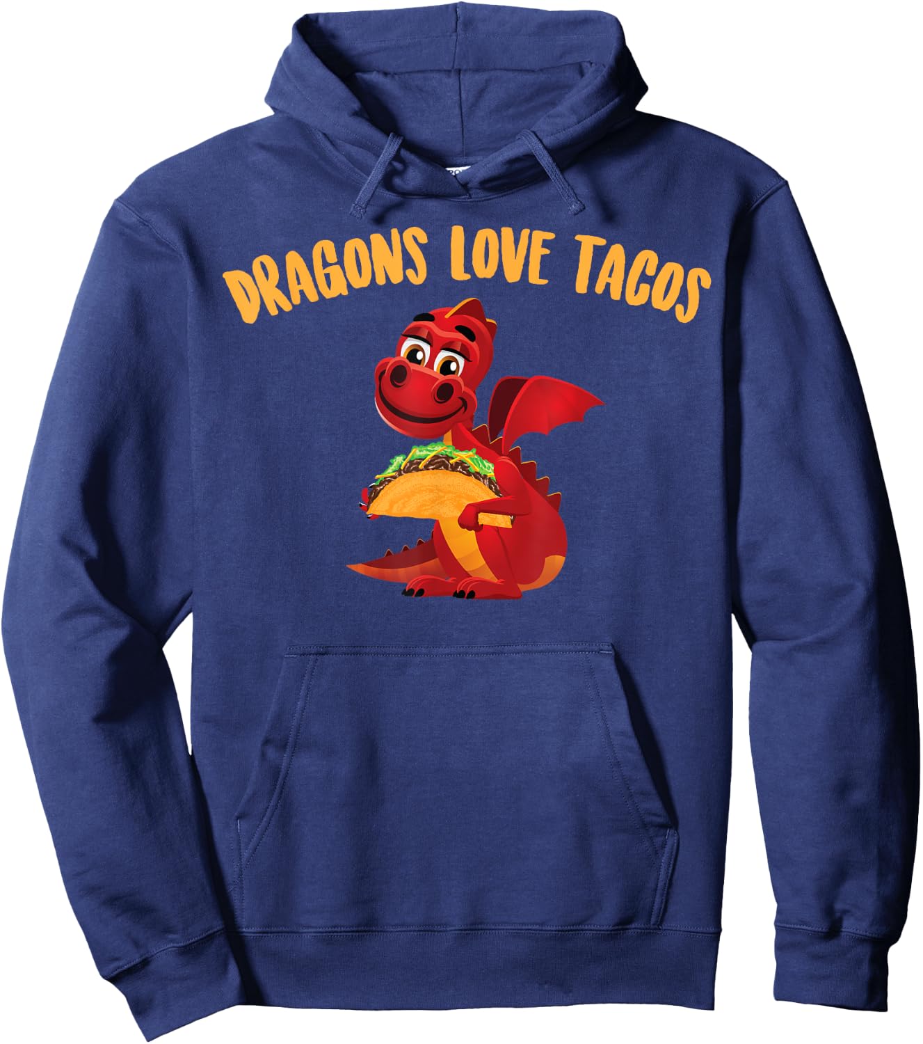 Dragons Love Tacos Shirt | Cool Fish Tacos Dish Funny Gift Hoodie - Hoodie | Navy