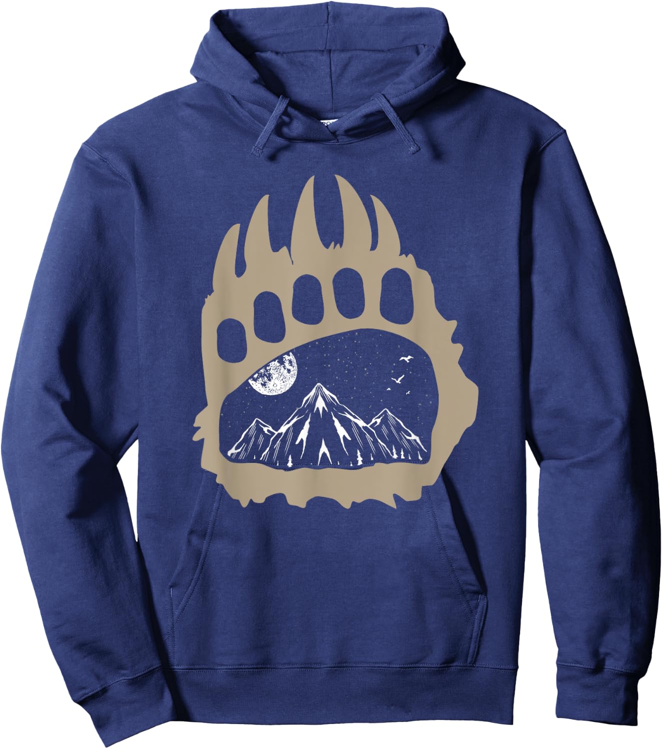 Animal Mountains Outdoor Nature Forest Bear Wildlife Hiking Hoodie - Hoodie | Navy