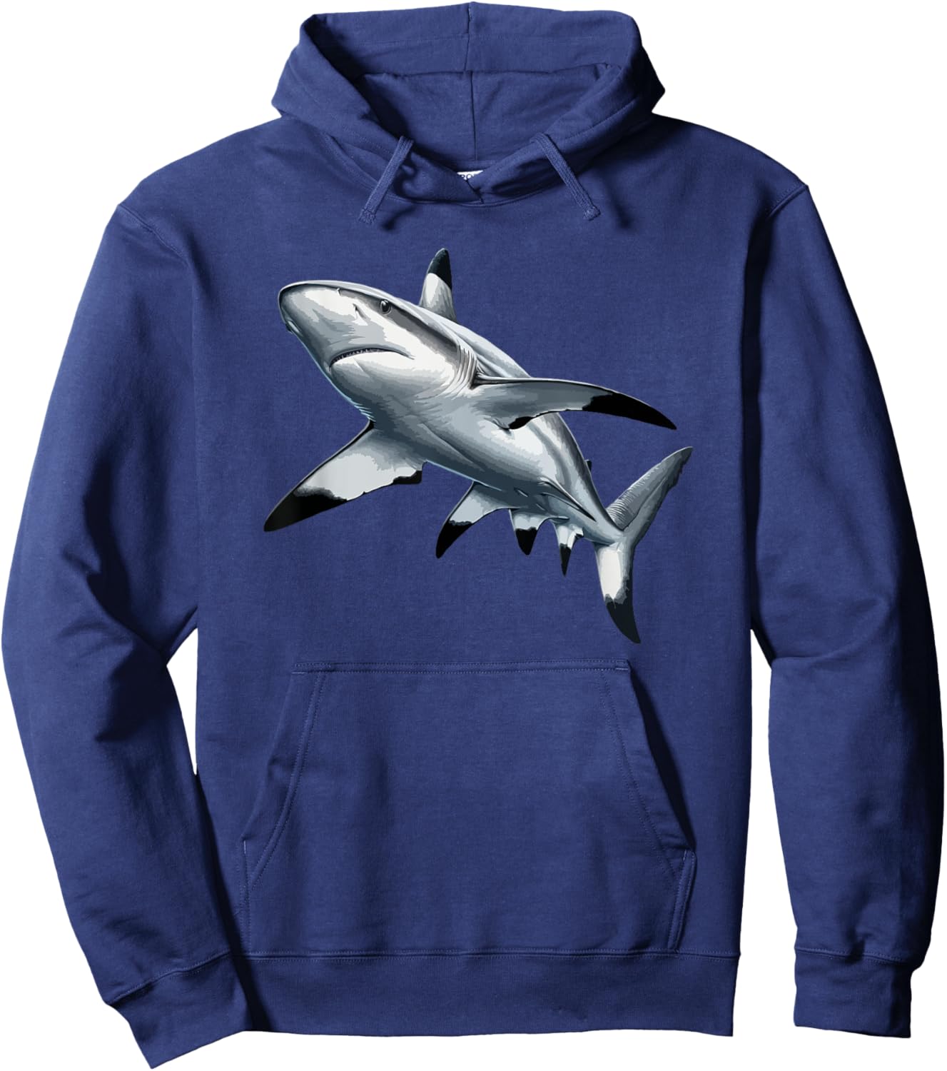 Shark Graphic Shark Lover Vintage Black Tip Reef Shark Hoodie - Hoodie | Navy