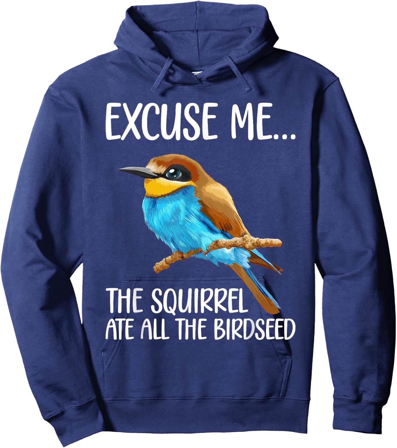 Bird Art Women Kid Bird Watching Birding Birdwatcher Hoodie - Hoodie | Navy