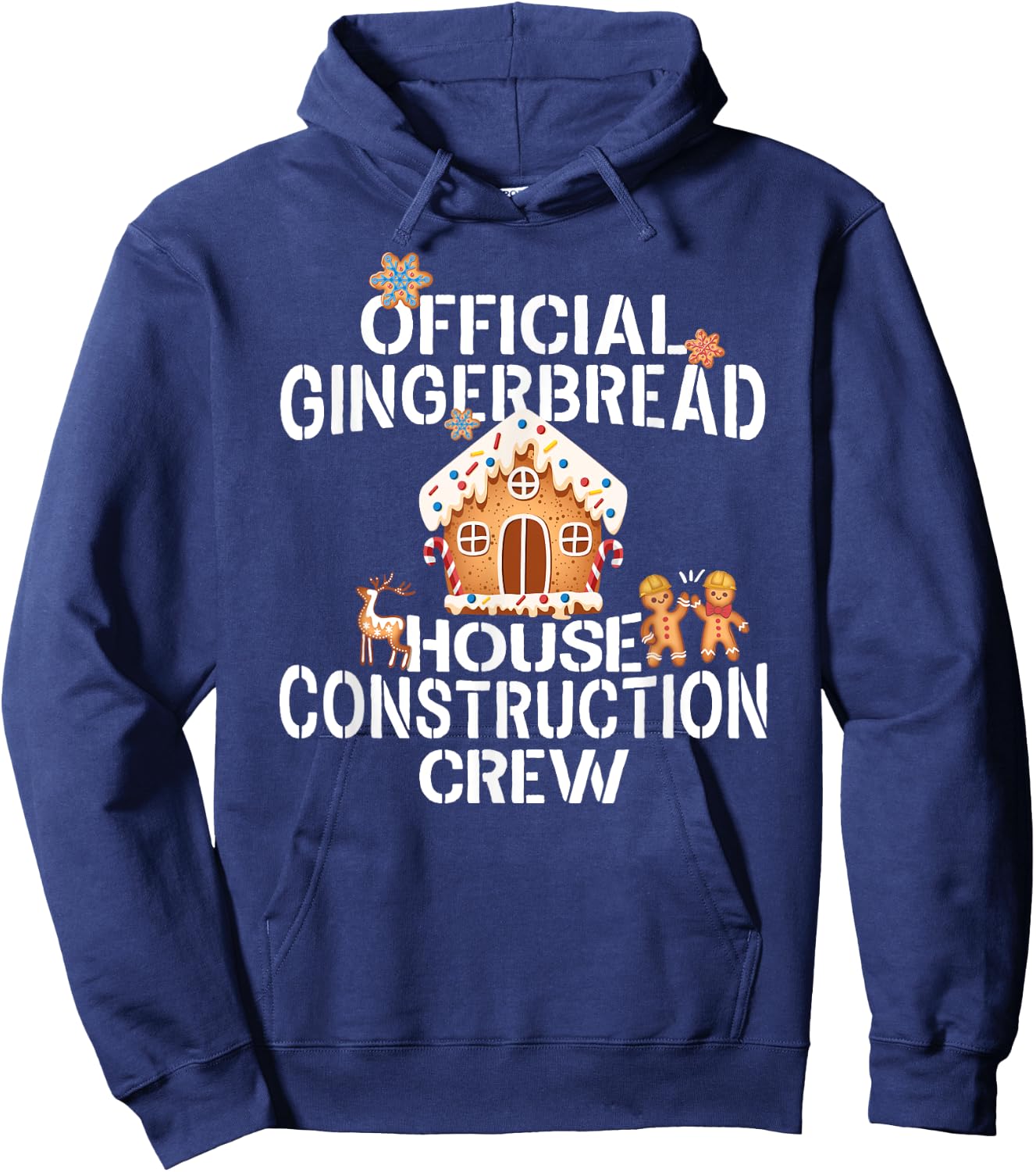 Official Gingerbread House Construction Crew Decorating Hoodie - Hoodie | Navy