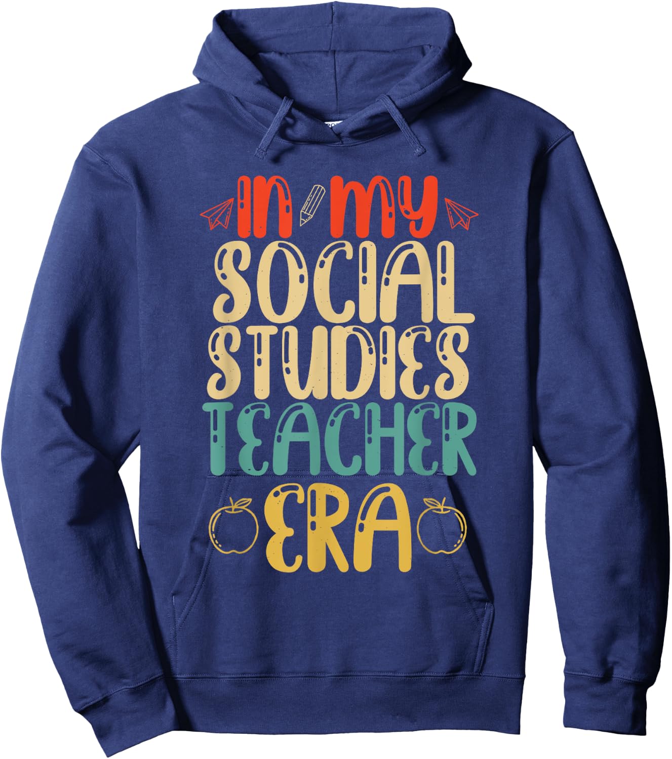 In My Social Studies Teachers Era Vintage Back To School Hoodie - Hoodie | Navy