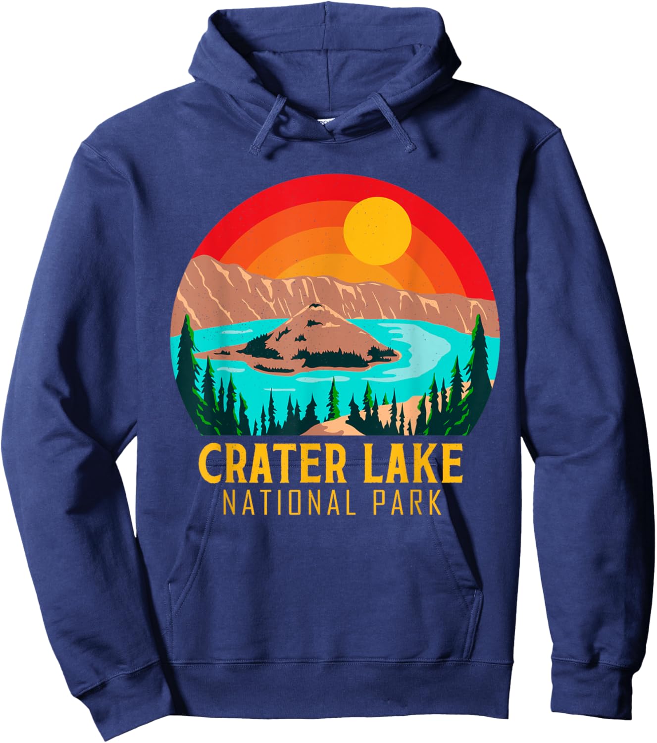 Crater Lake Souvenir National Park Hiking Nature Hoodie - Hoodie | Navy