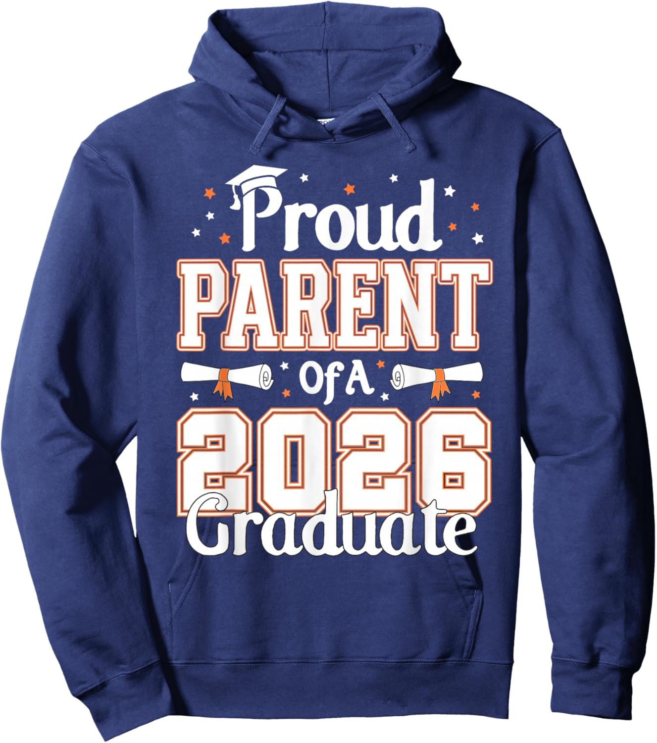 Graduation Proud Parent of A 2026 Graduate Parents Hoodie - Hoodie | Navy