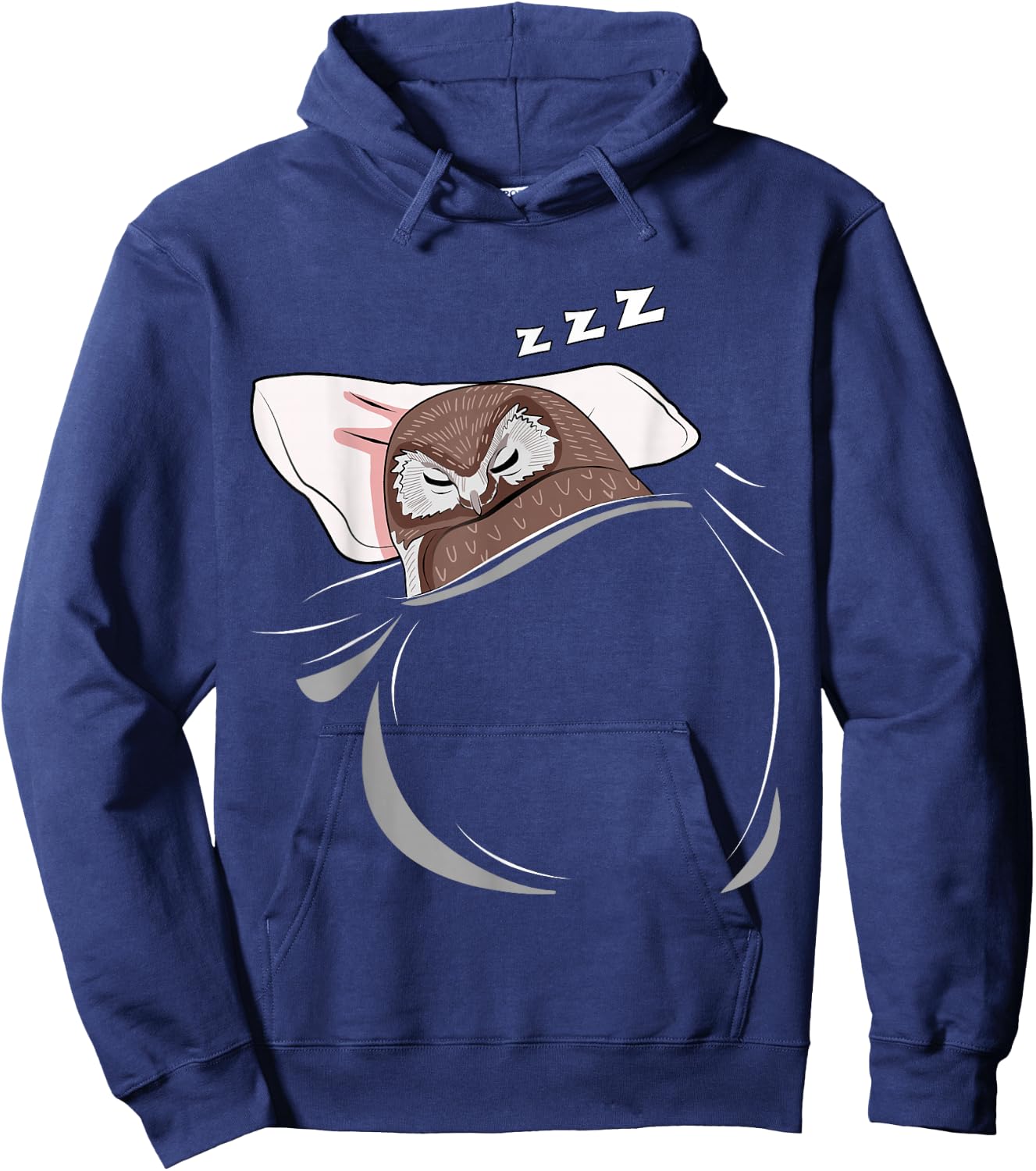Owl Sleeping Animal Pajamas Nap PJs Outfit Gift Owl Hoodie - Hoodie | Navy