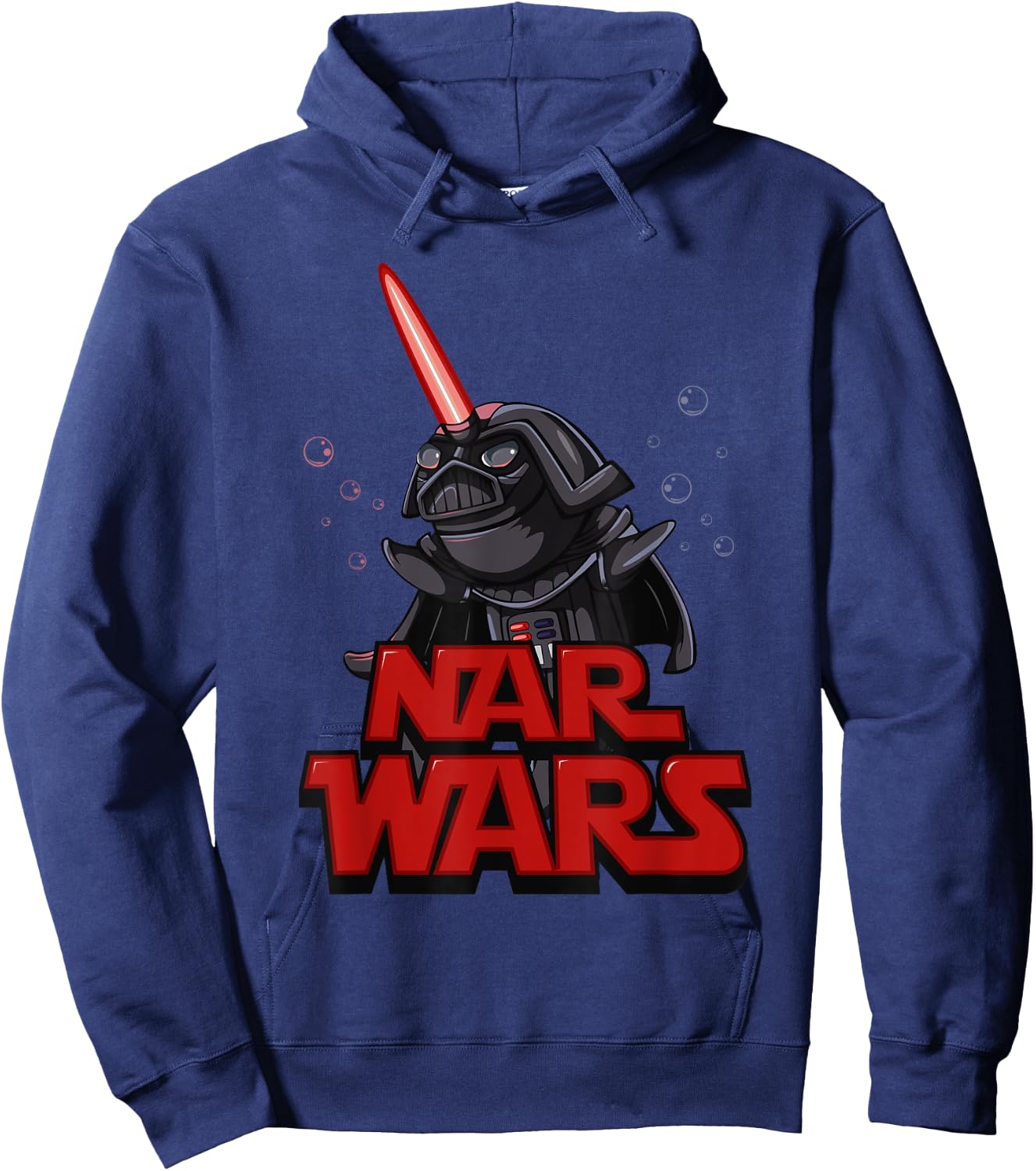 Nar Wars Epic Narwhal Movie Parody Lover Gift Hoodie - Hoodie | Navy