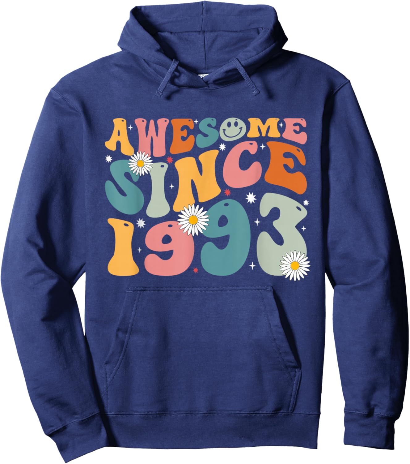 Awesome Since 1993 32nd Birthday Retro Gifts Born In 1993 Hoodie - Hoodie | Navy