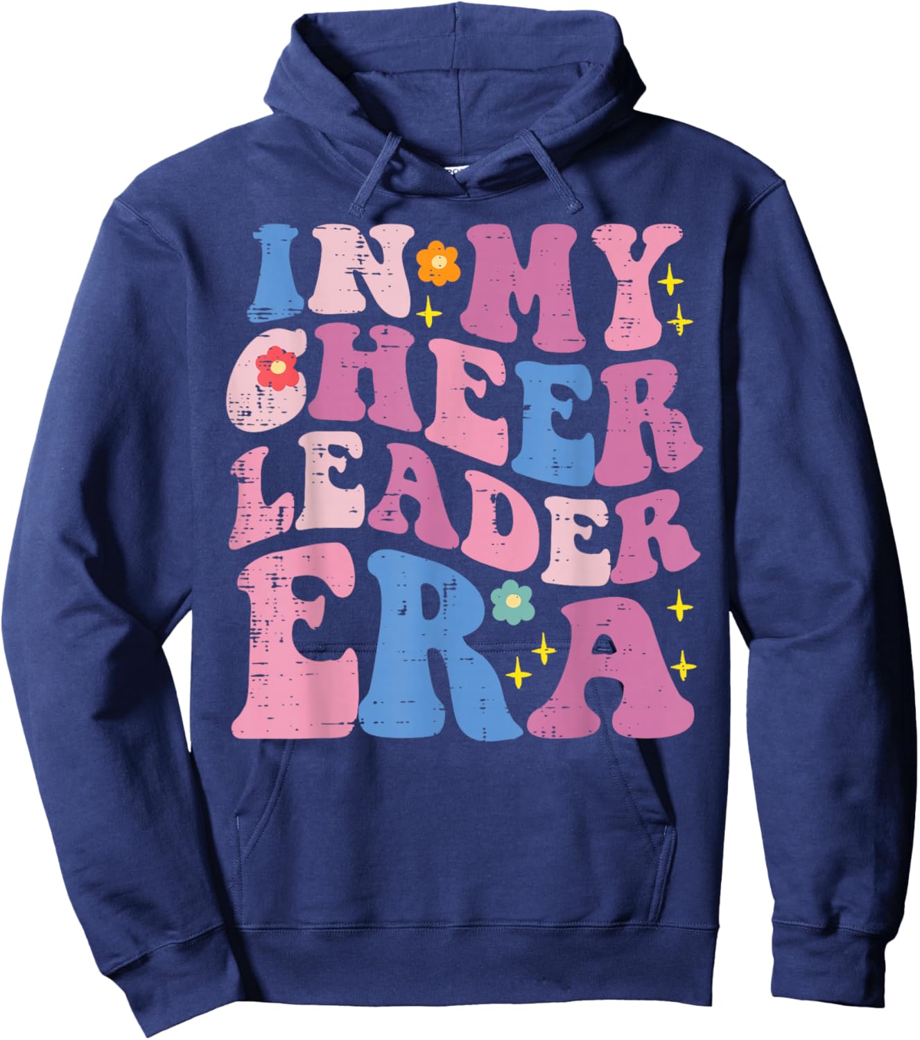 In My Cheerleader Era Retro Cheerleading Women Girls Kids Hoodie - Hoodie | Navy