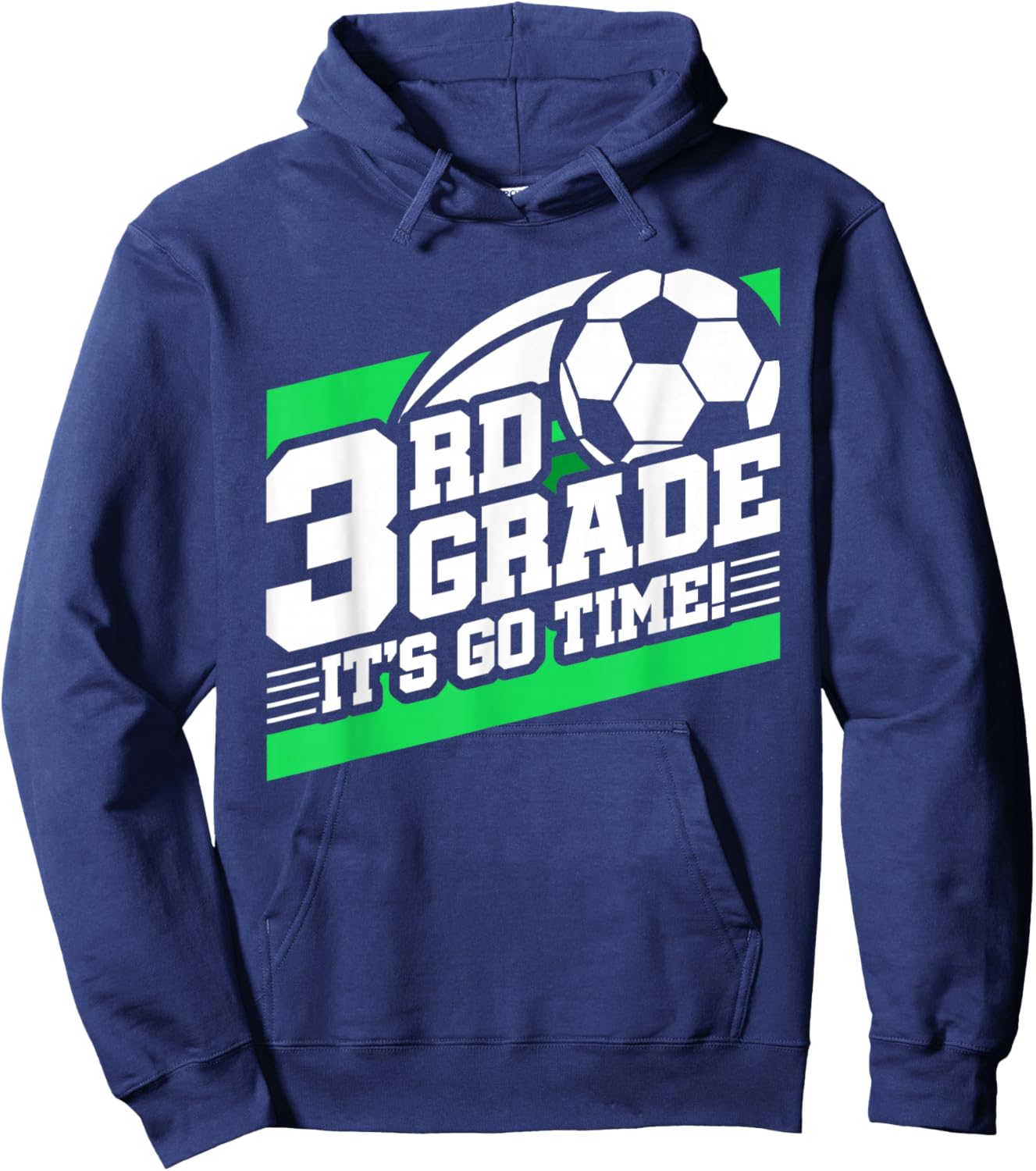 3rd Grade Soccer - Back To School - First Day Of 3rd Grade Hoodie - Hoodie | Navy