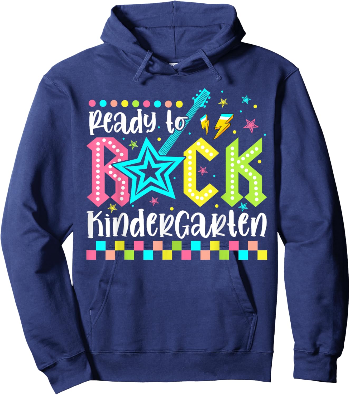 Ready To Rock Kindergarten Back To School Kinder Boys Kids Hoodie - Hoodie | Navy