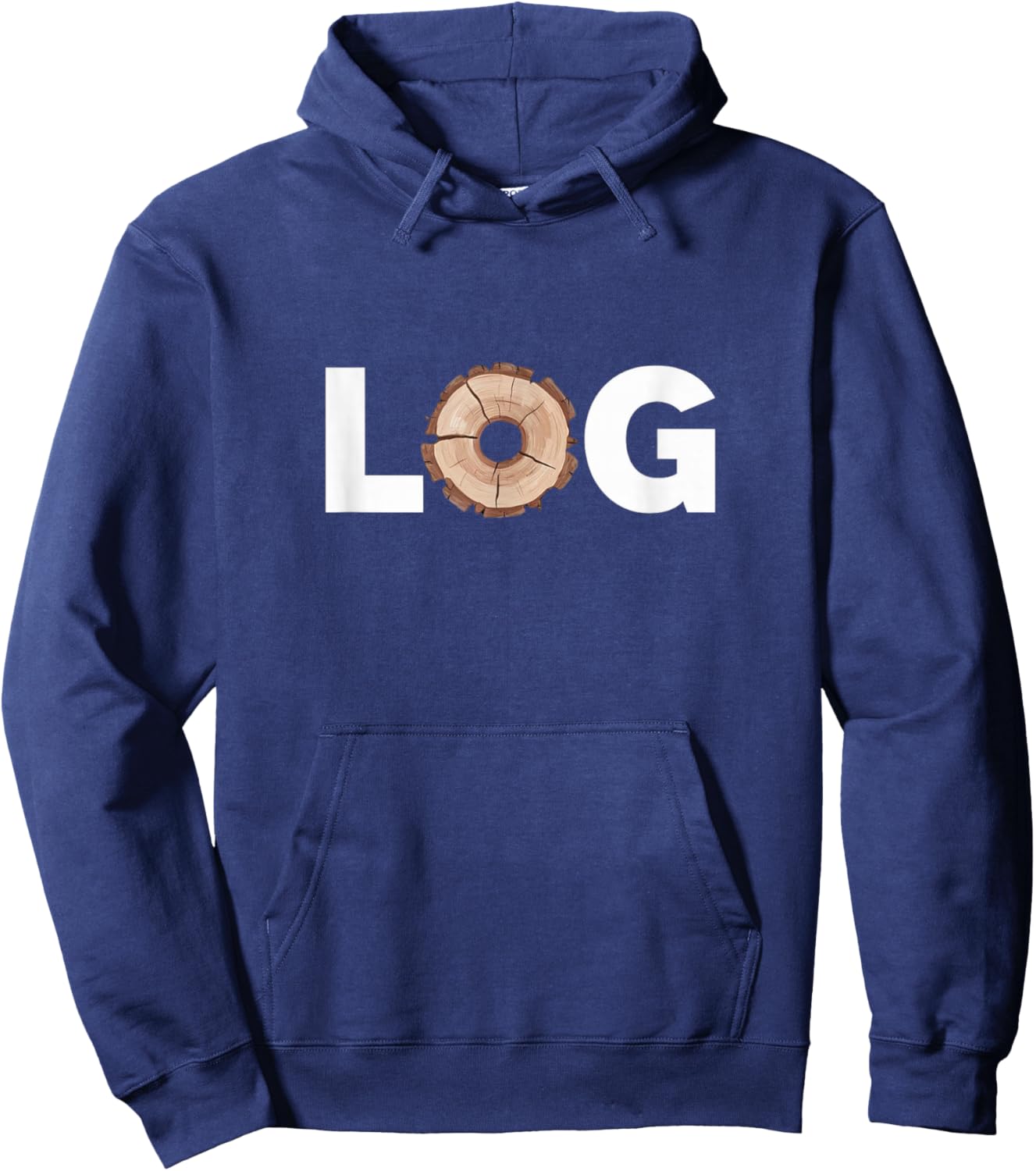 Funny Log Stump Art Tree Hoodie - Hoodie | Navy