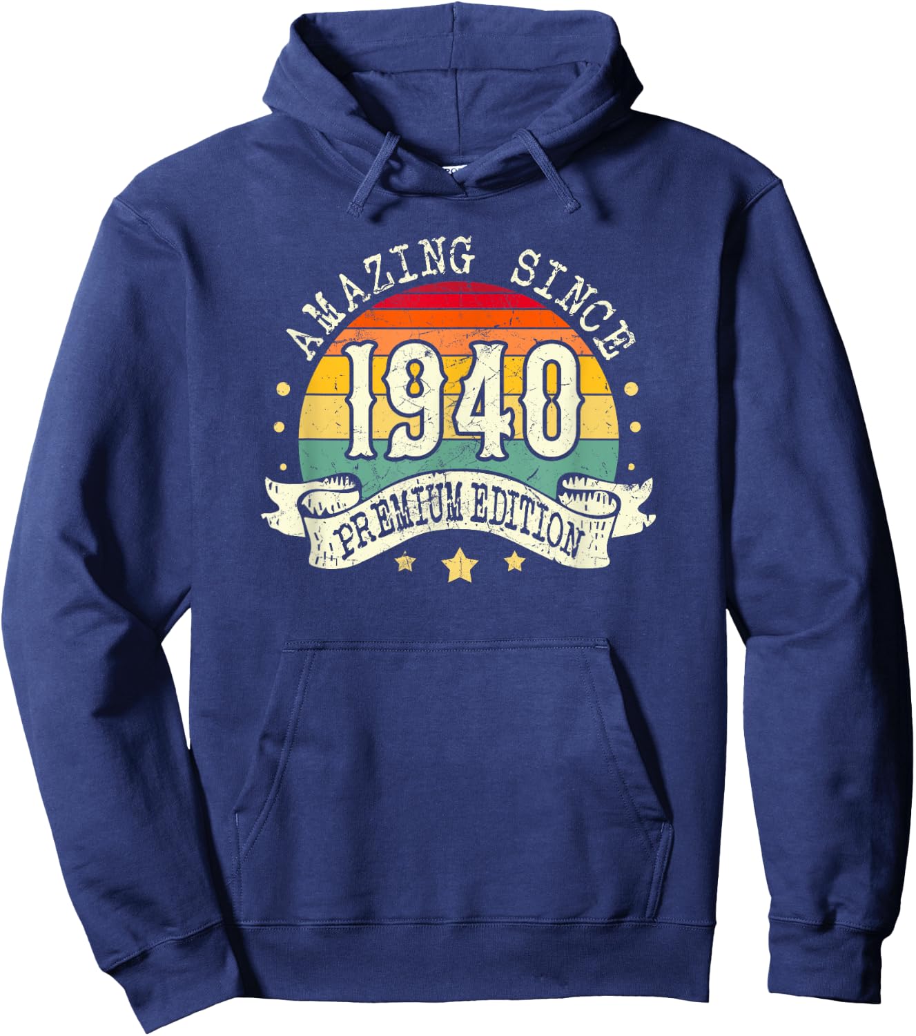 1940 Birthday Amazing Premium Edition Born In 1940 Birthday Hoodie - Hoodie | Navy