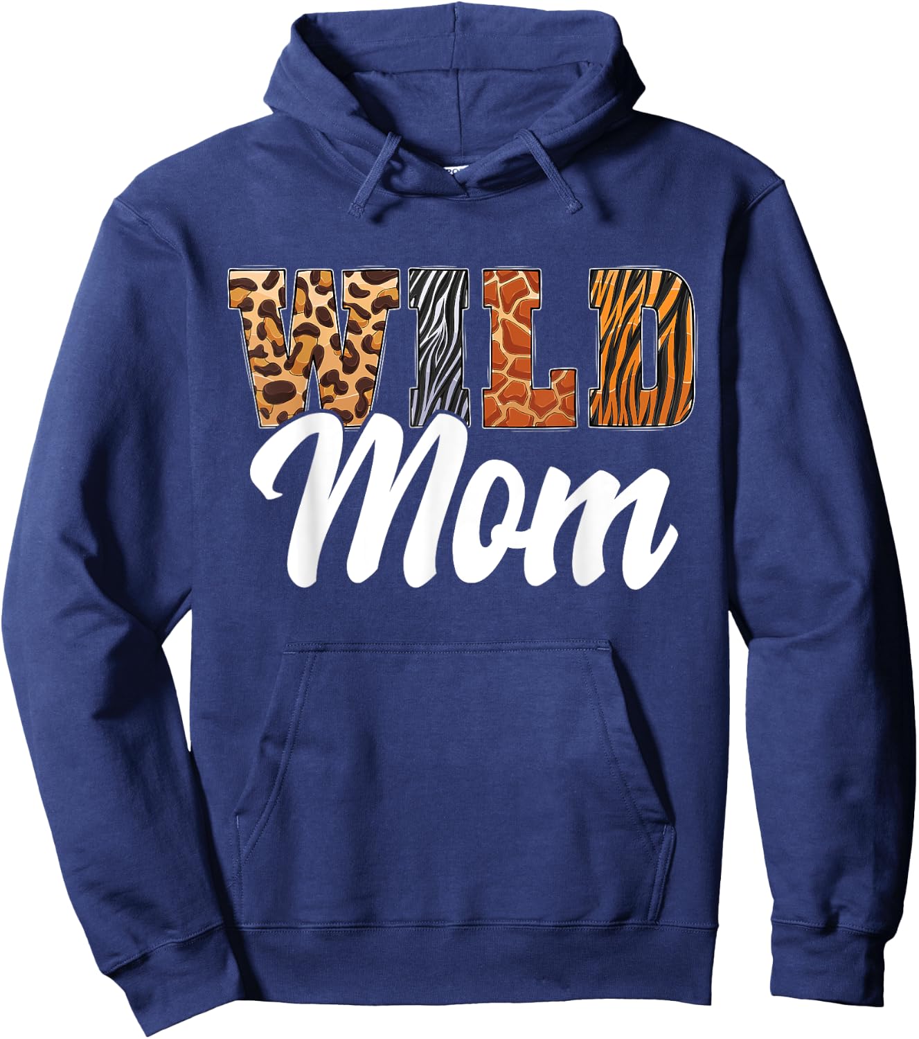 Wild Mom Zoo Born Wild Birthday Safari Jungle Hoodie - Hoodie | Navy