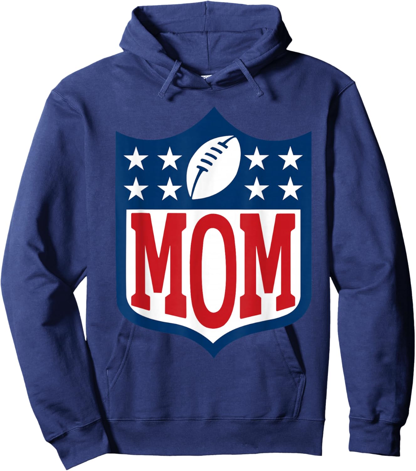 Mom American Football Happy Birthday Family Matching Retro Hoodie - Hoodie | Navy
