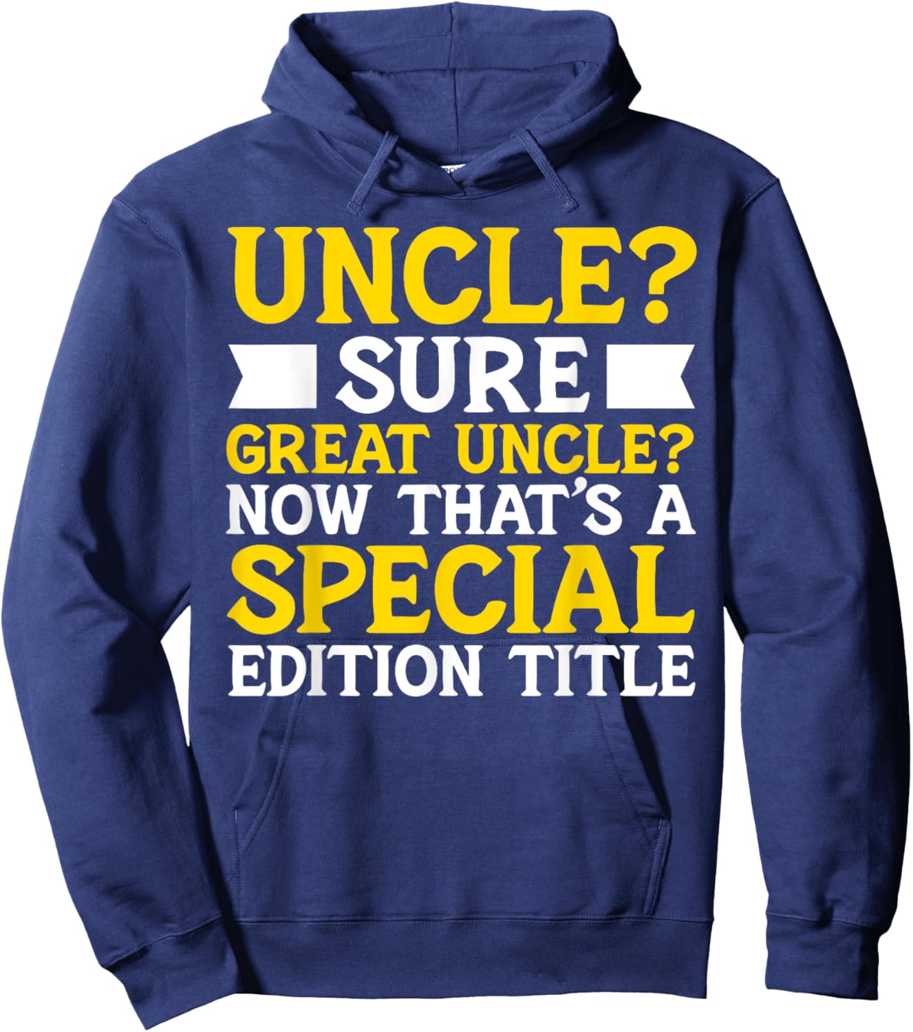 New Great Uncle Baby Announcement Uncles Father's Day Hoodie - Hoodie | Navy