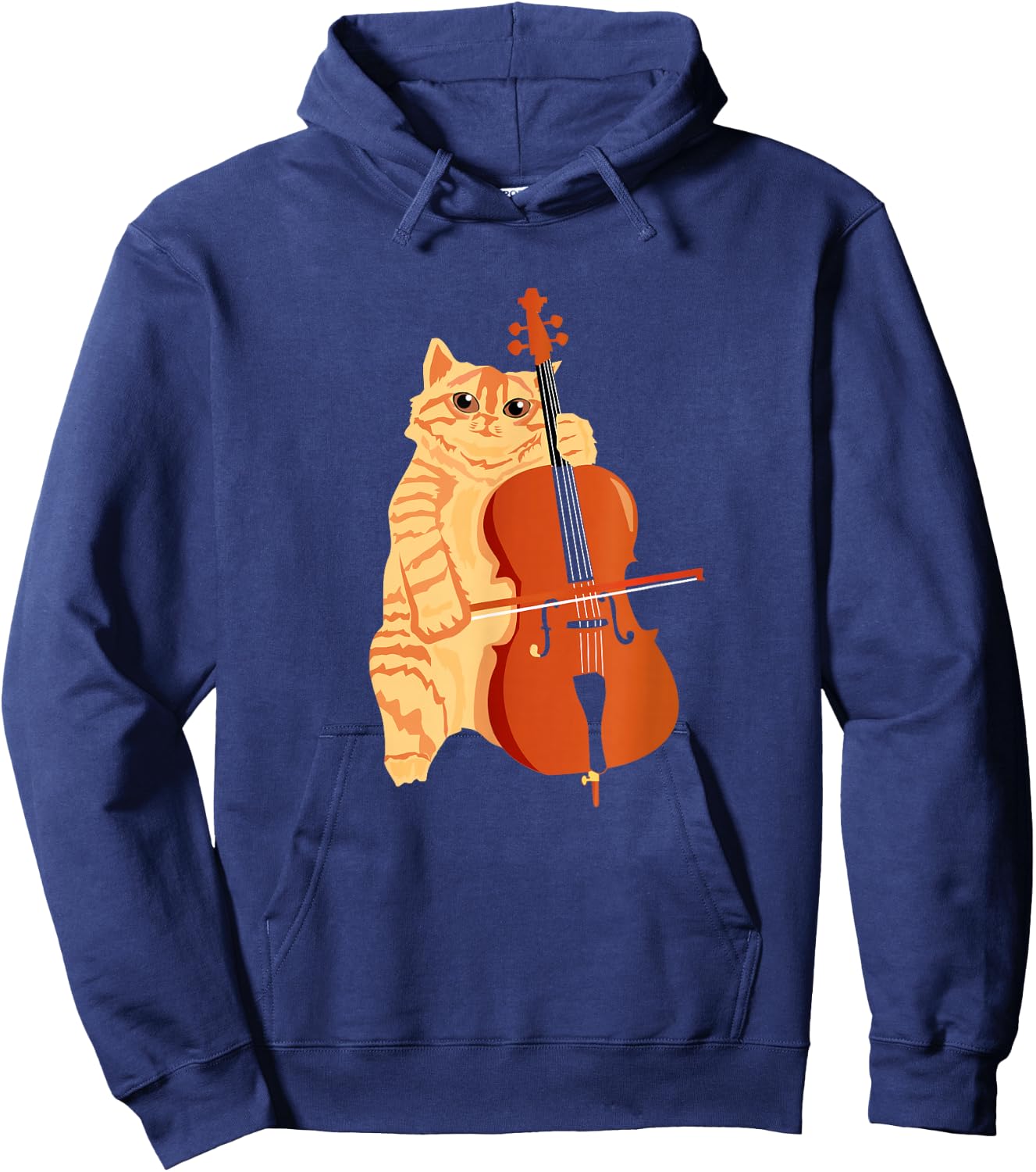 Cello Cat Kitten Bow Instrument Player Shirt Cellist Gift Hoodie - Hoodie | Navy