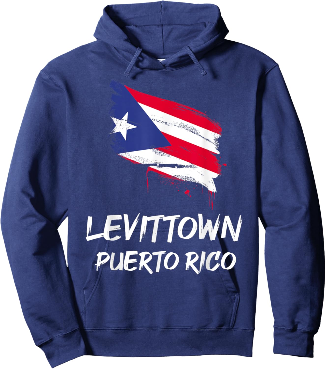 Levittown Puerto Rico PR Puerto Rican Heritage Flag Hoodie - Hoodie | Navy
