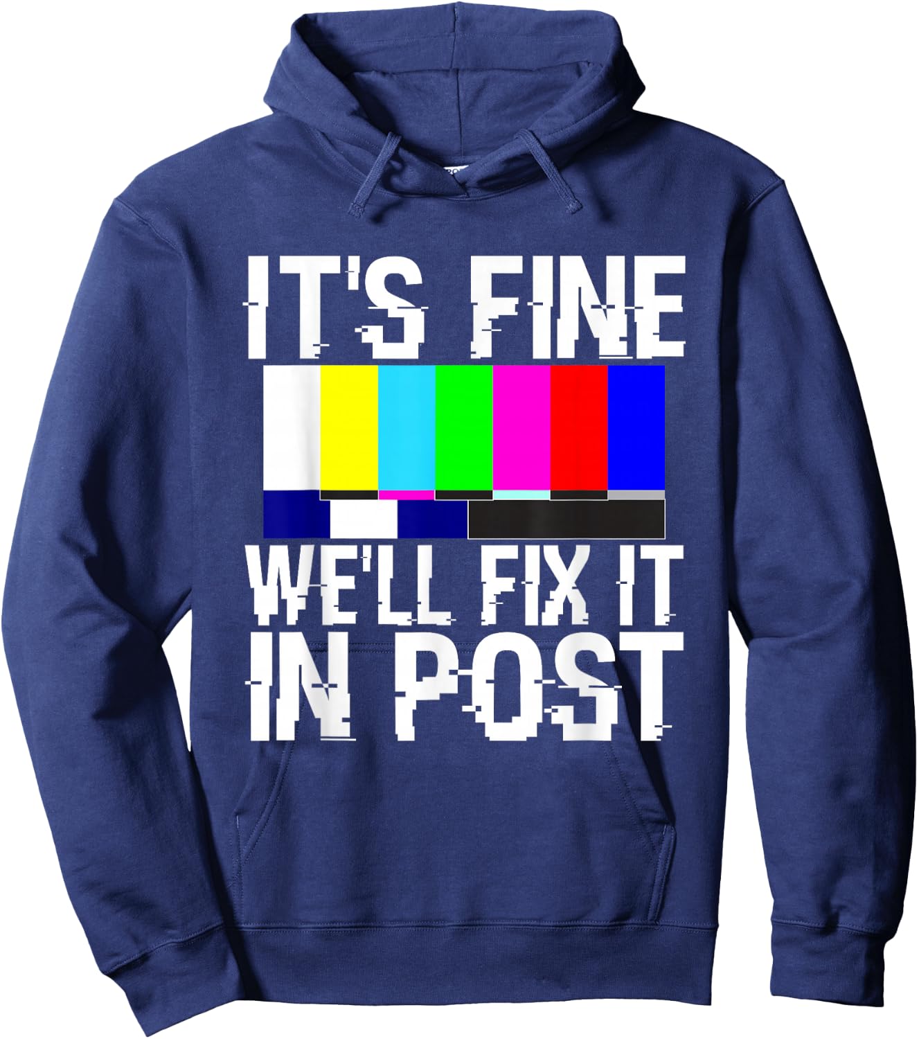 Funny Retro Vintage Filmmaker Fix it In Post Hoodie - Hoodie | Navy