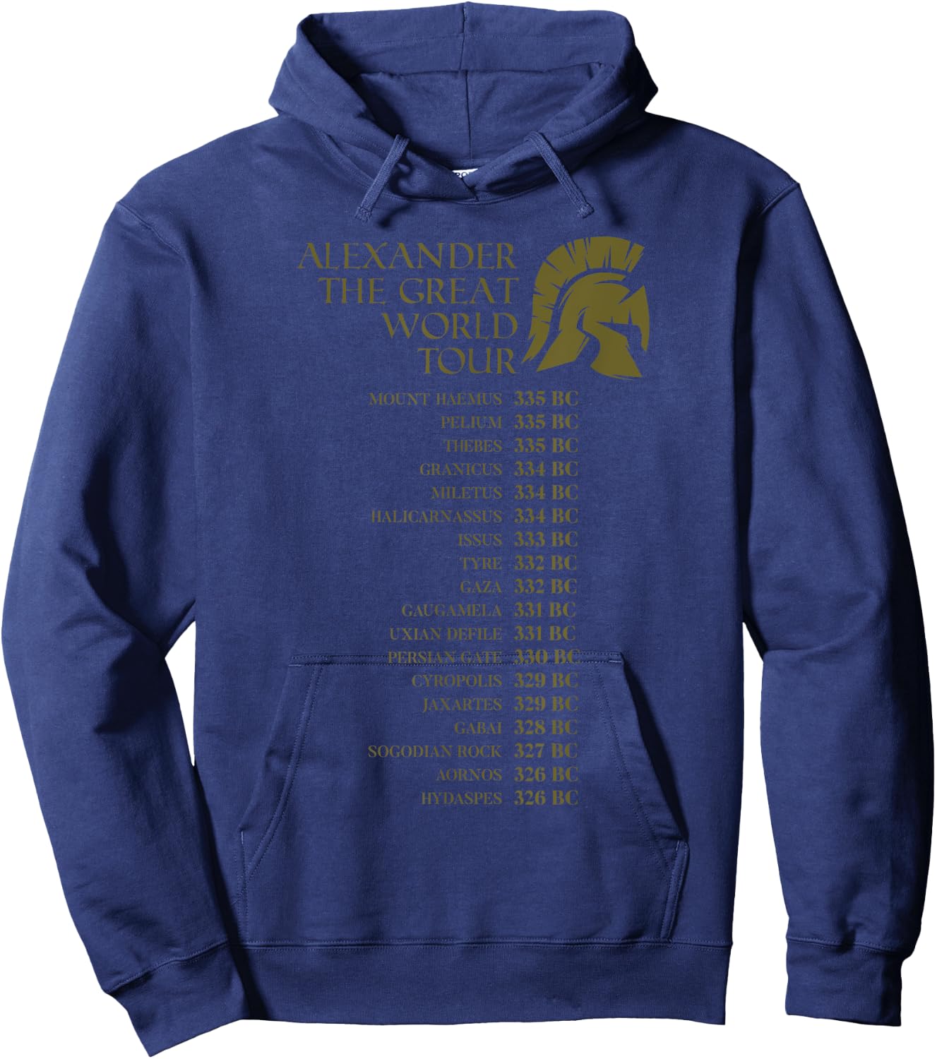 Alexander The Great World Tour Funny Historian Gift Men Kids Hoodie - Hoodie | Navy